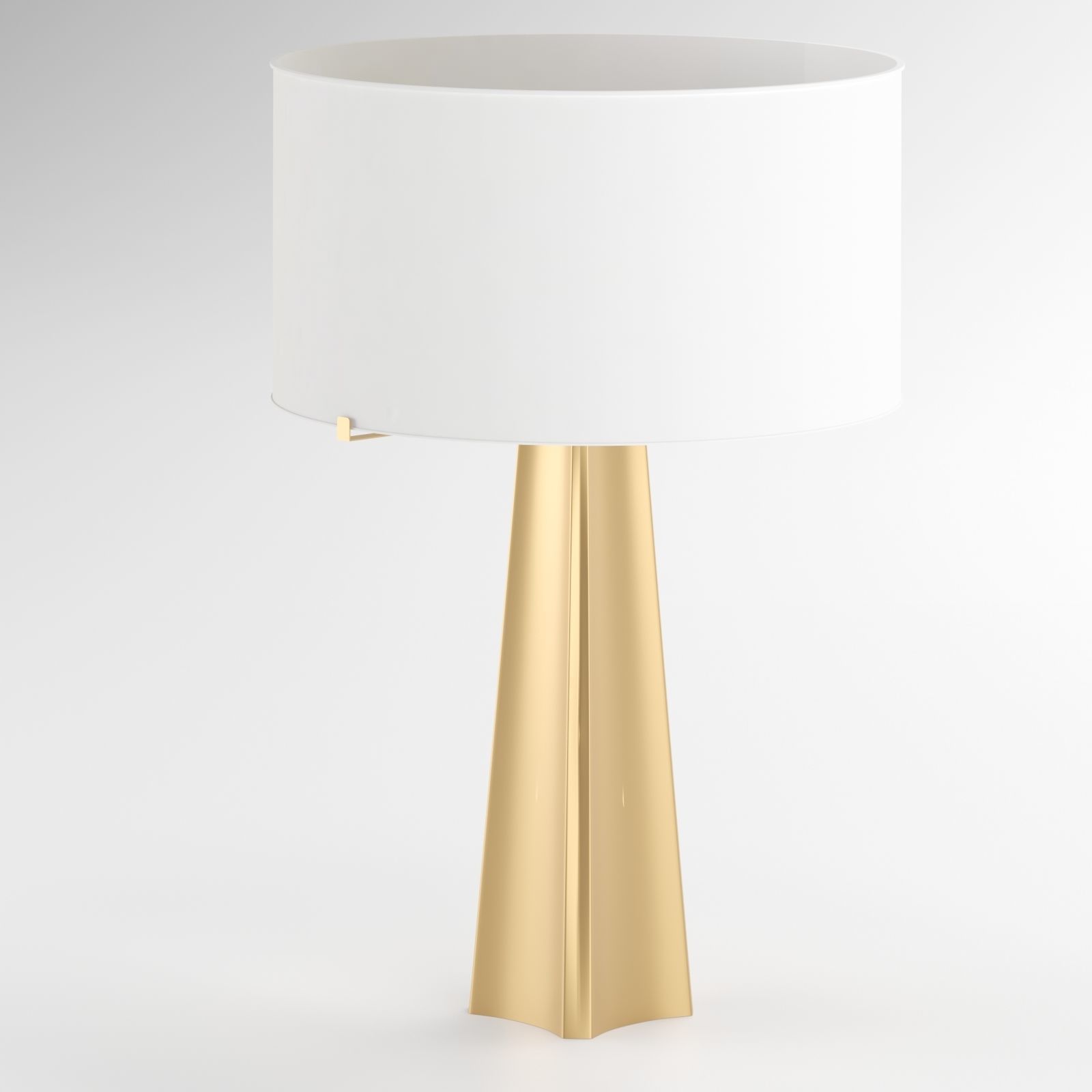 isla brass triangle table lamp 3D model | CGTrader