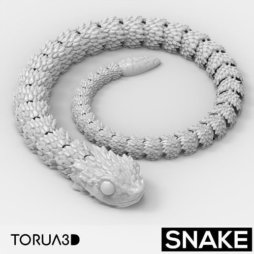 Articulated Snake STL file for 3D Printing 3D model 3D printable | CGTrader