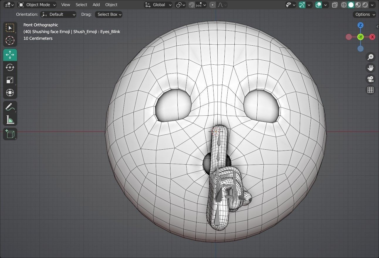 3D model Shushing face Animated Emoji VR / AR / low-poly | CGTrader