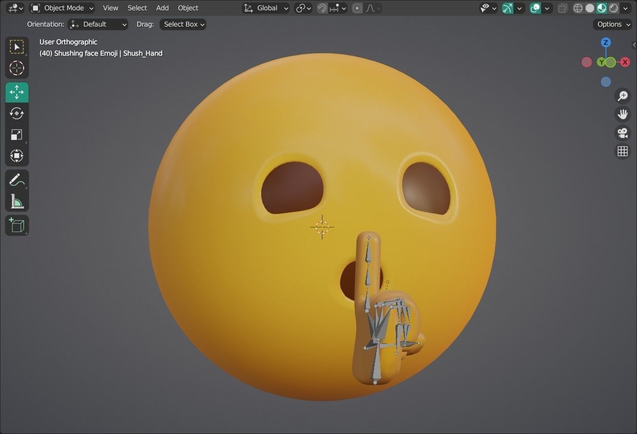 3D model Shushing face Animated Emoji VR / AR / low-poly | CGTrader