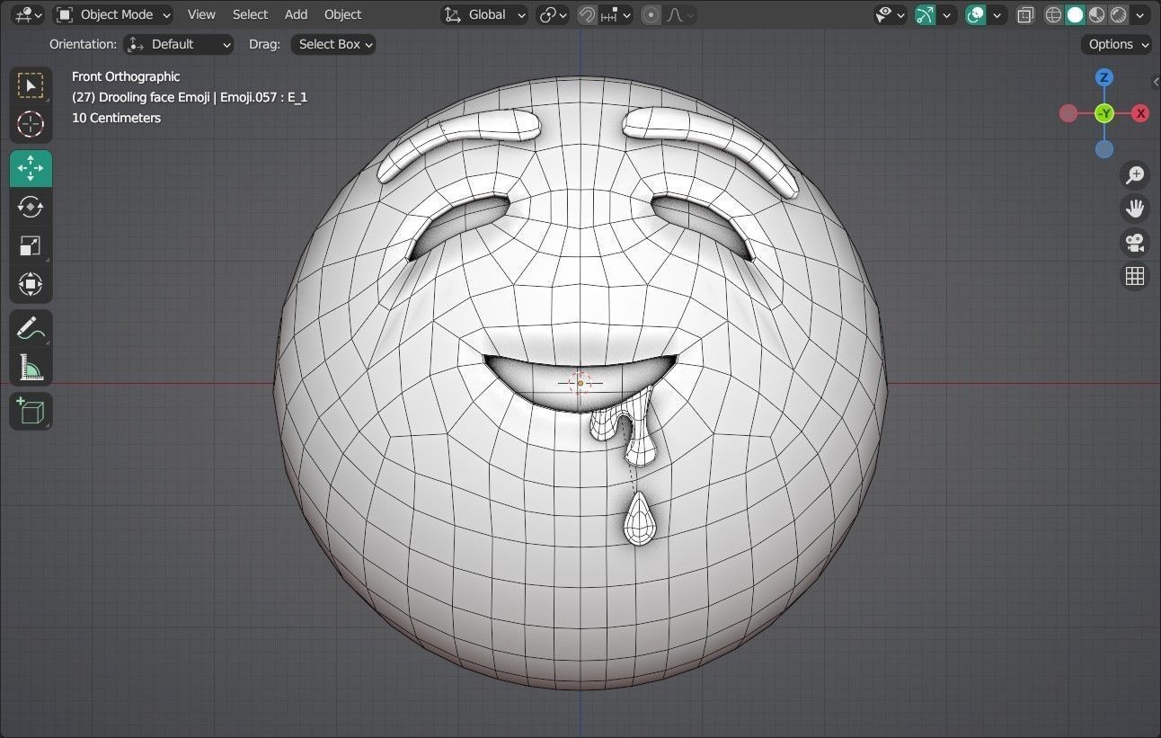 Droulling Animation 3D model Drooling face Animated Emoji VR / AR / low-poly | CGTrader