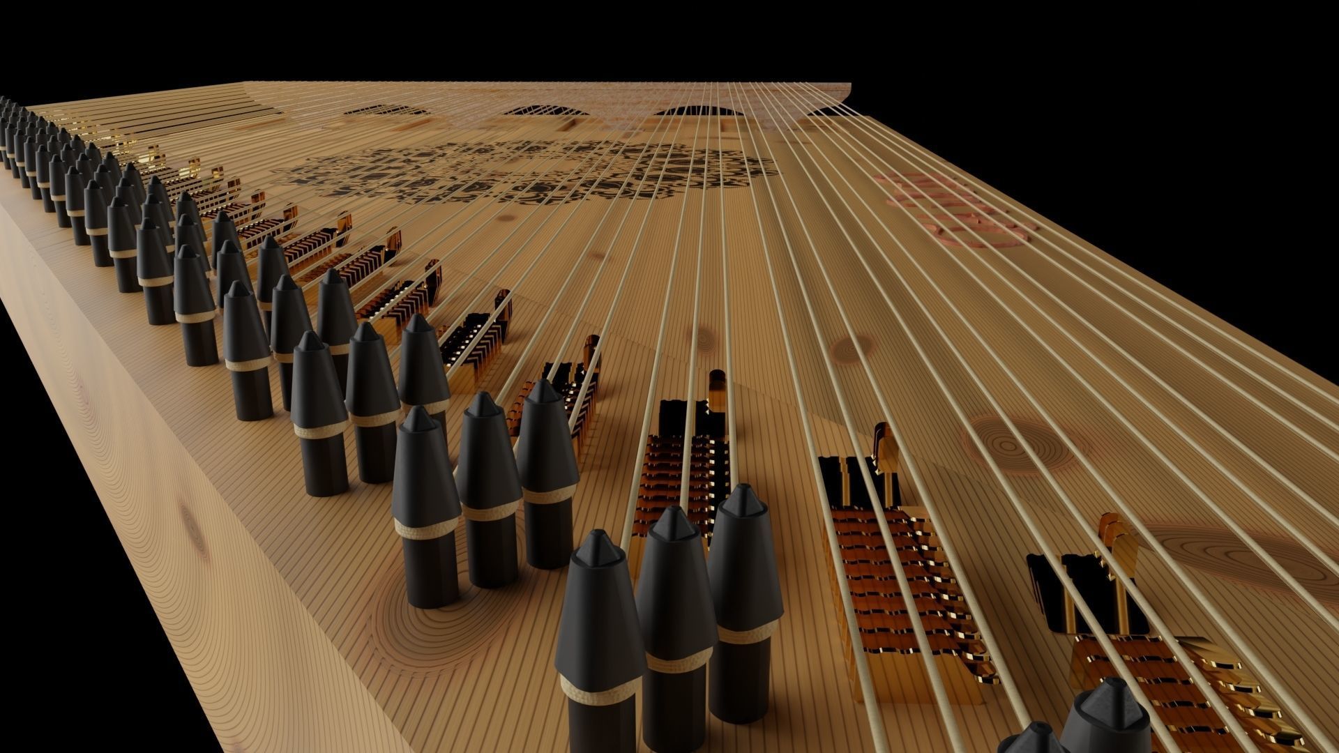 Qanun Instrument 3D model CGTrader