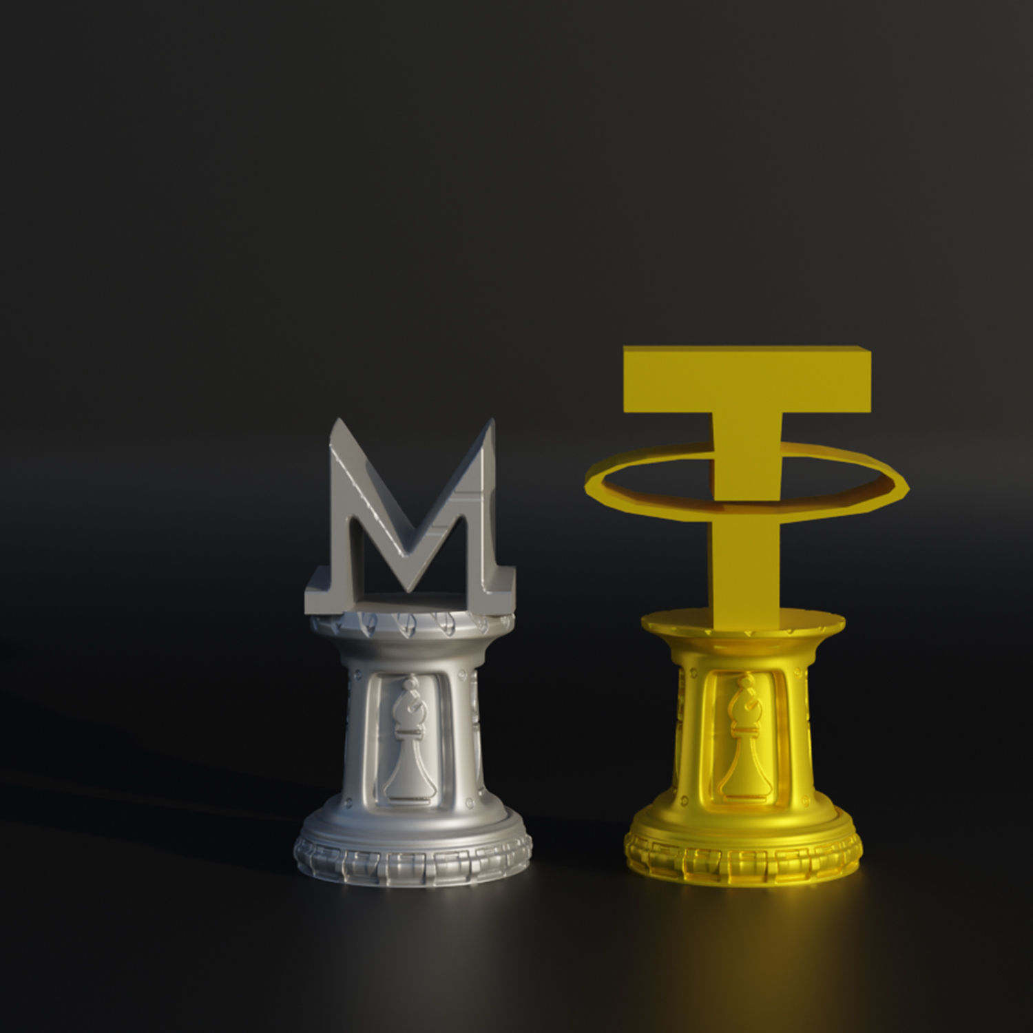 Crypto Coin Figure Chess Set - 18 Different Crypto Coin 3D model 3D ...