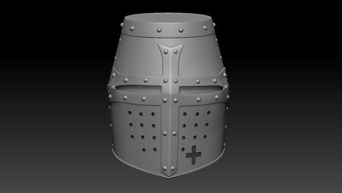 High-poly model knight helmet 3D model | CGTrader