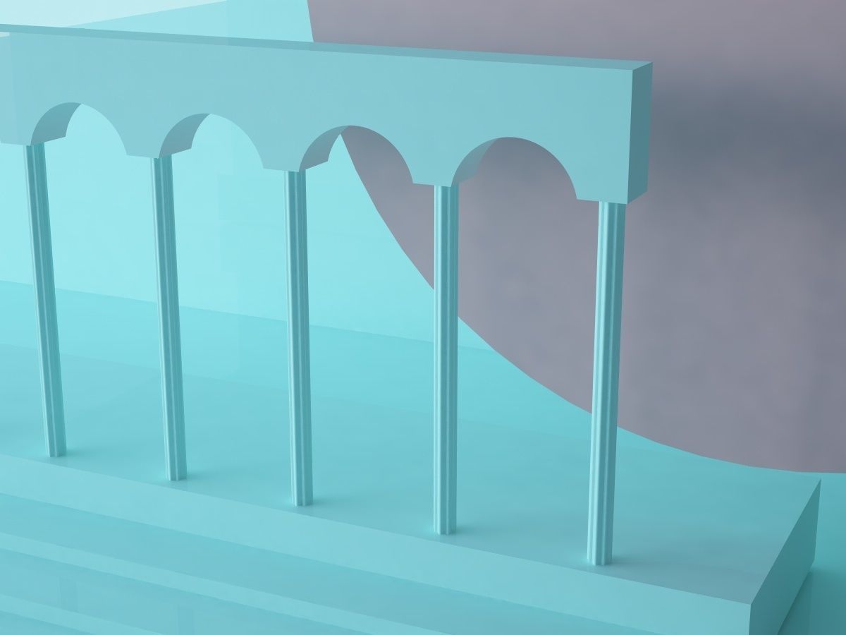 Set of 20 different types of pillars 3D model CGTrader