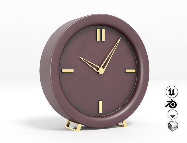 3D model Classy Clock VR / AR / low-poly | CGTrader