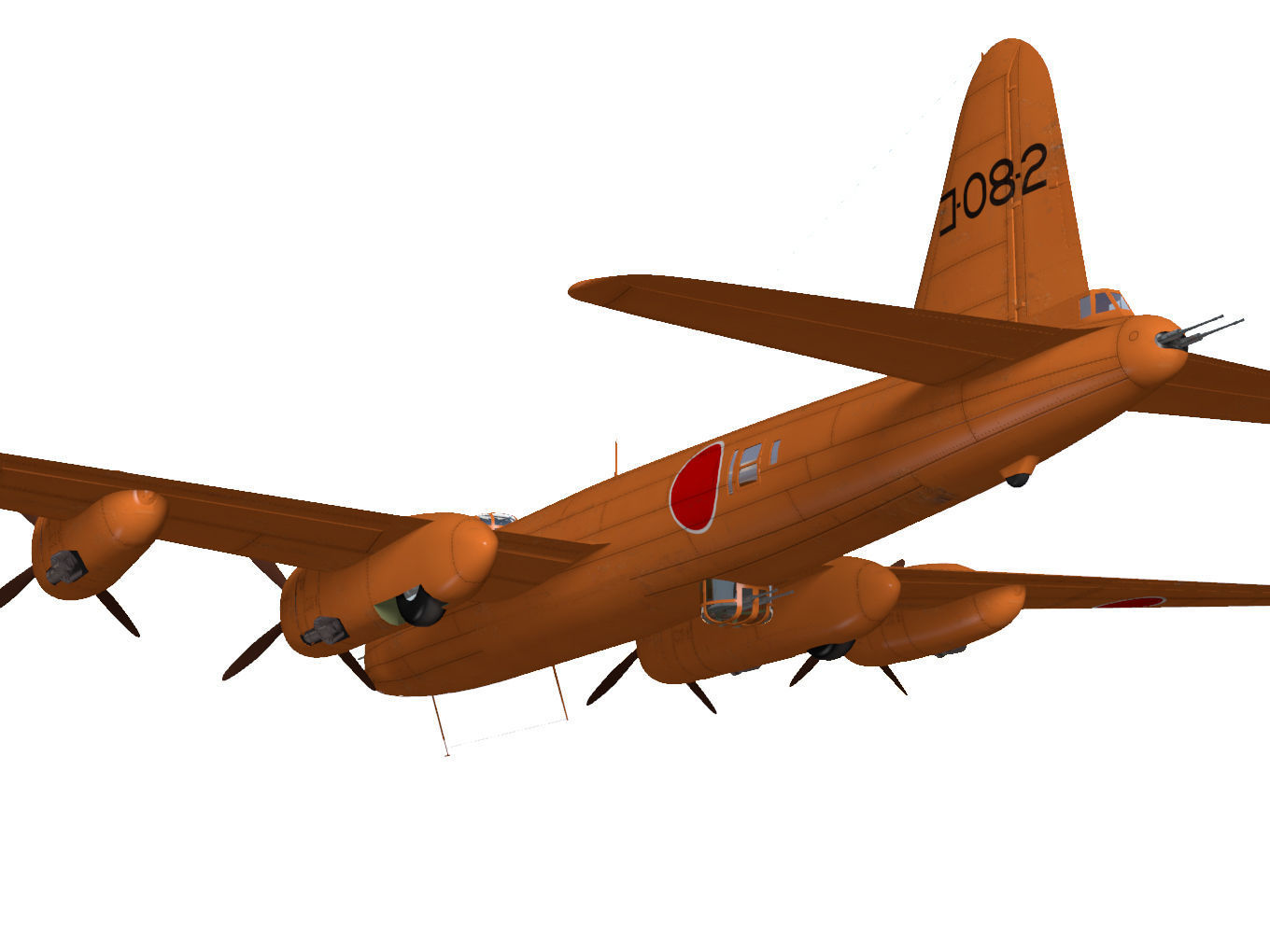 Nakajima G8N Renzan 3D model | CGTrader
