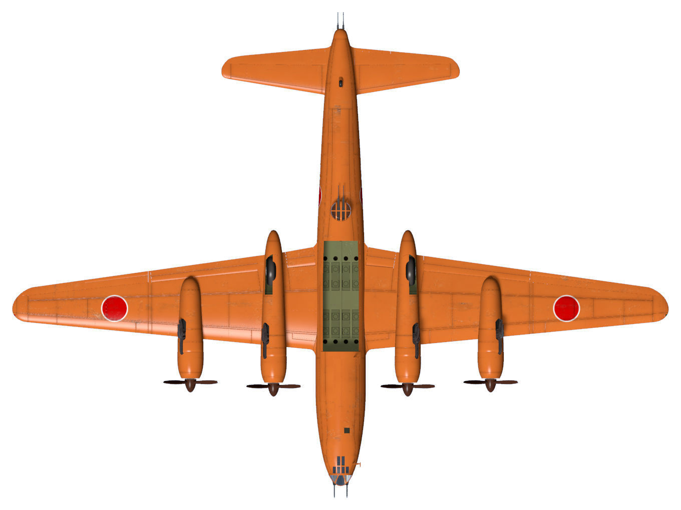Nakajima G8N Renzan 3D model | CGTrader
