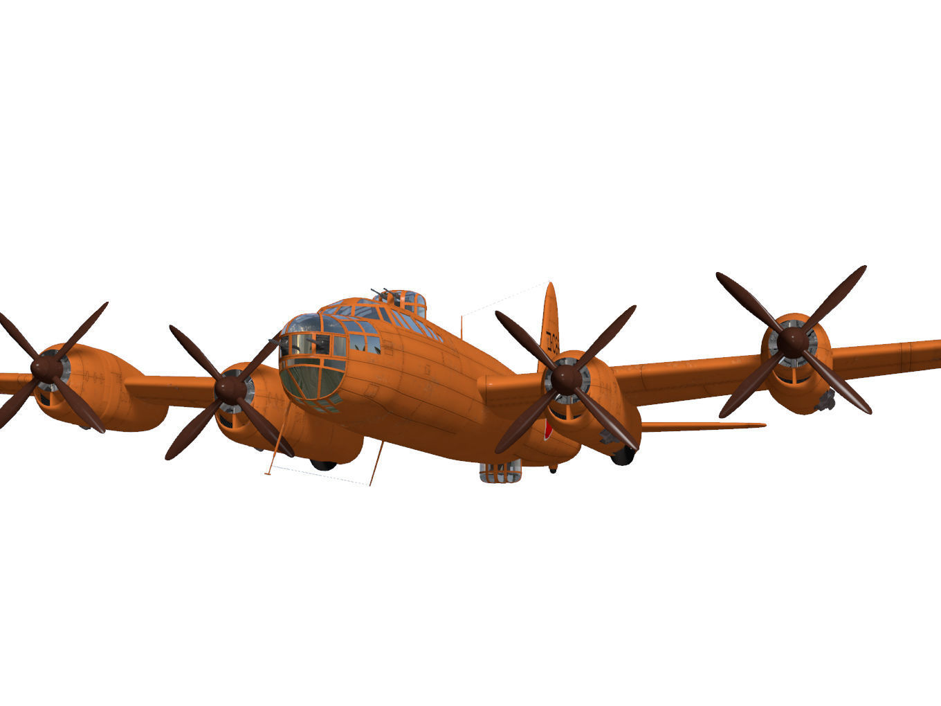 Nakajima G8N Renzan 3D model | CGTrader