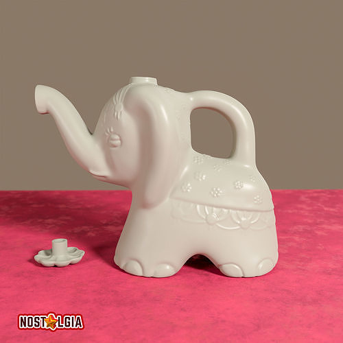 Vintage Elephant Watering Can Toy 3D model 3D printable CGTrader