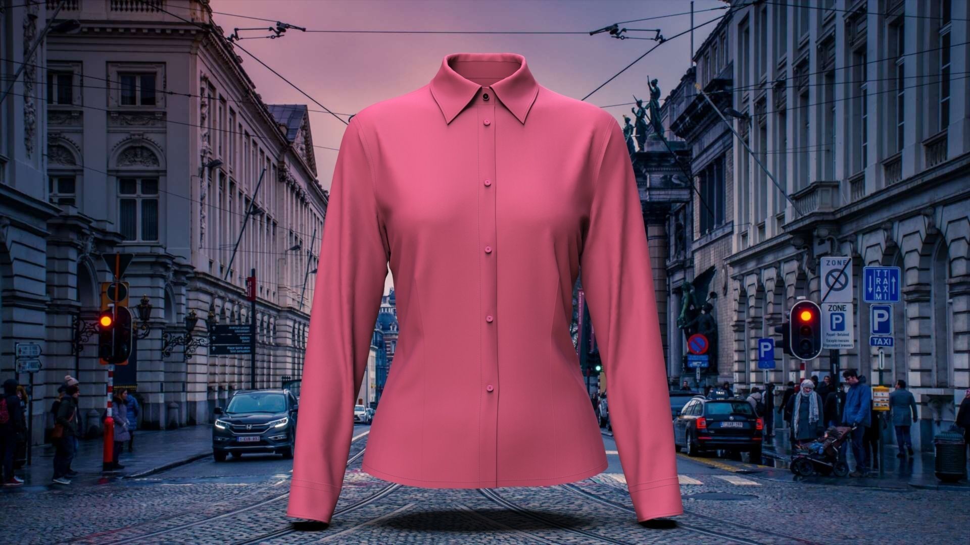 Women Formal Shirt Design 3D model CGTrader