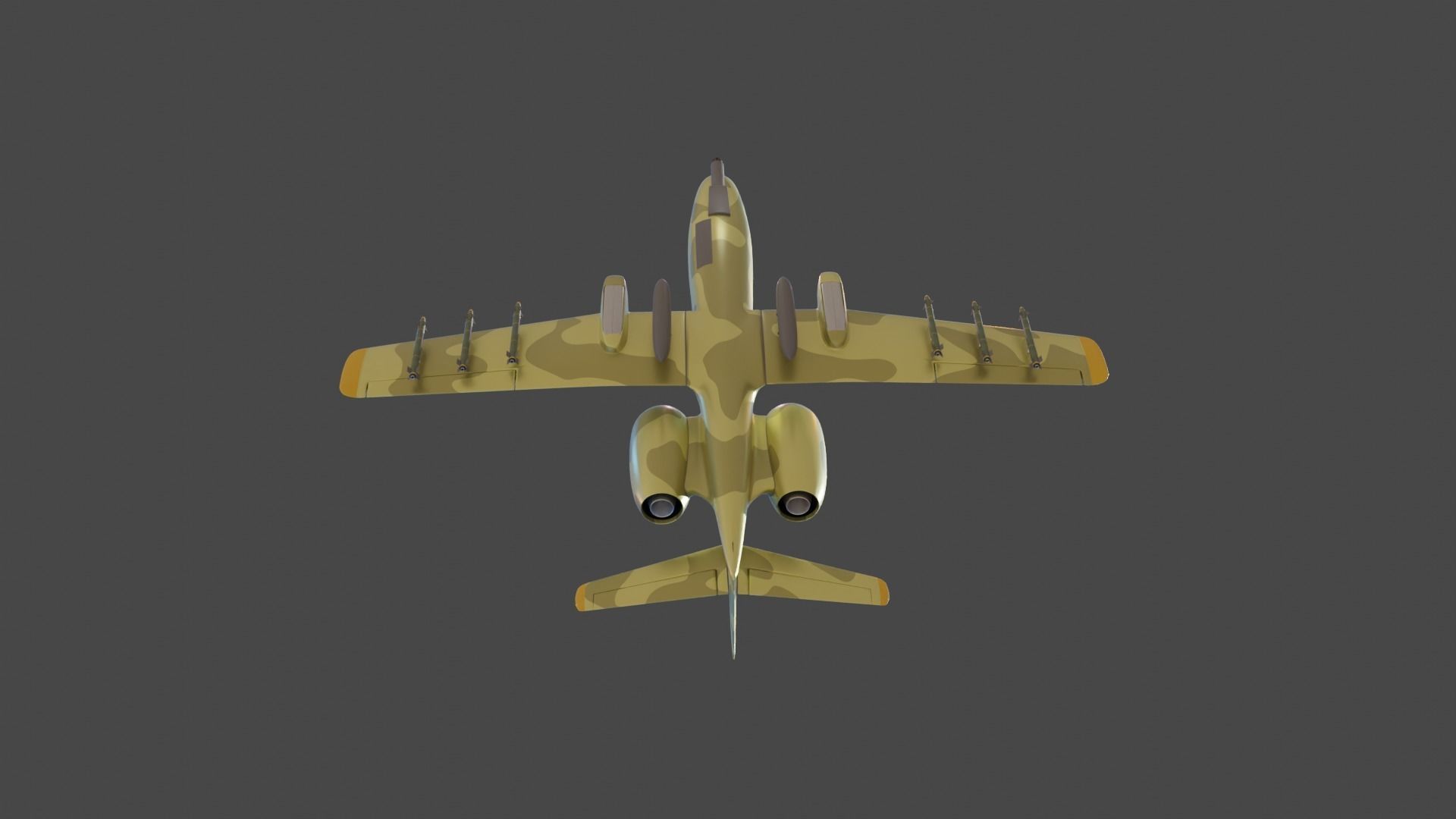 A 10 Thunderbolt Attack Plane 3D model animated | CGTrader