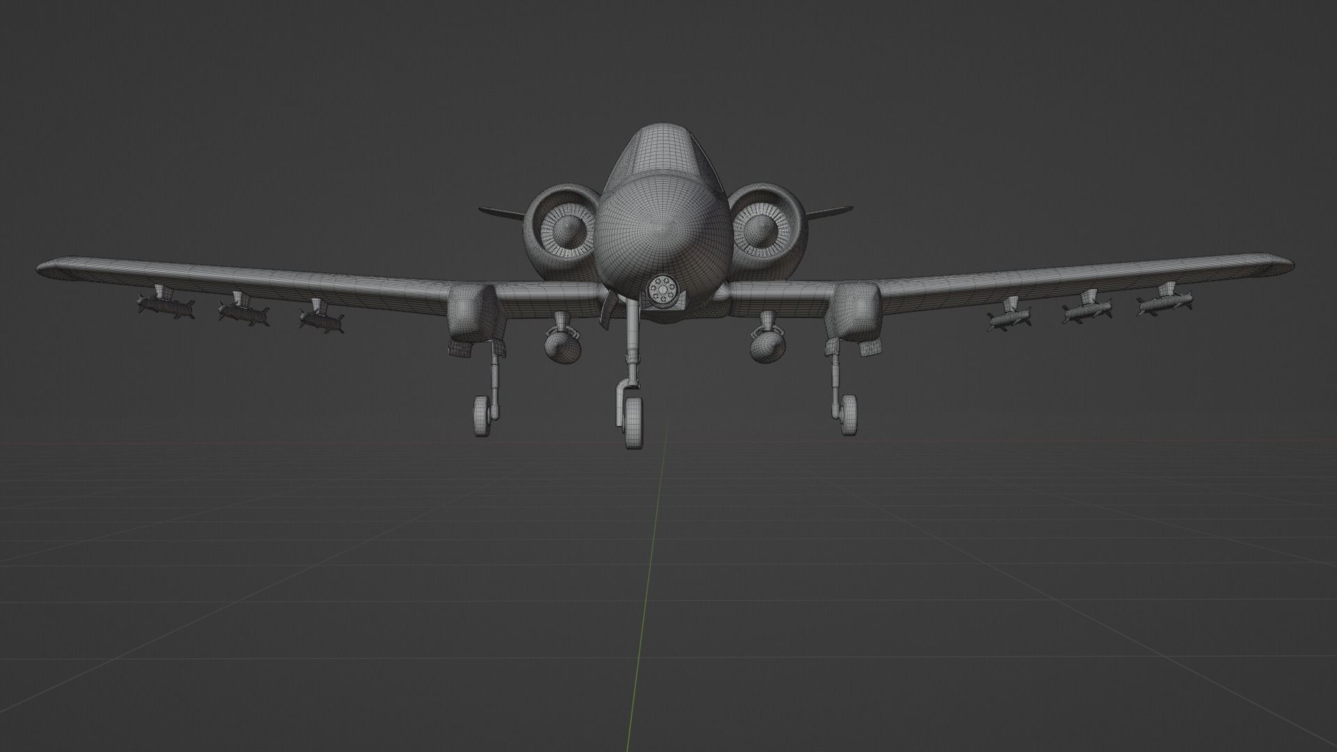 A 10 Thunderbolt Attack Plane 3D model animated | CGTrader