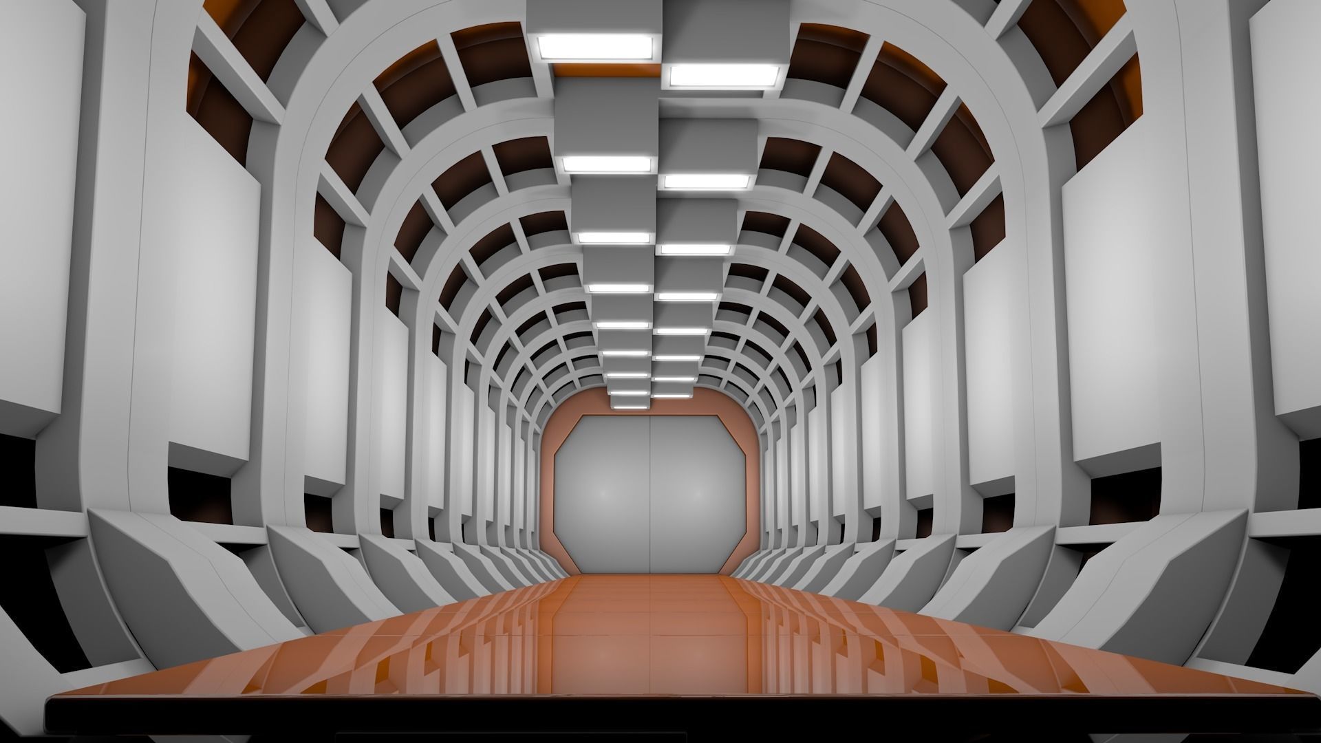 Sci Fi Corridor 3D model | CGTrader