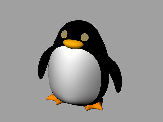 penguin 3d design 3D model 3D printable CGTrader