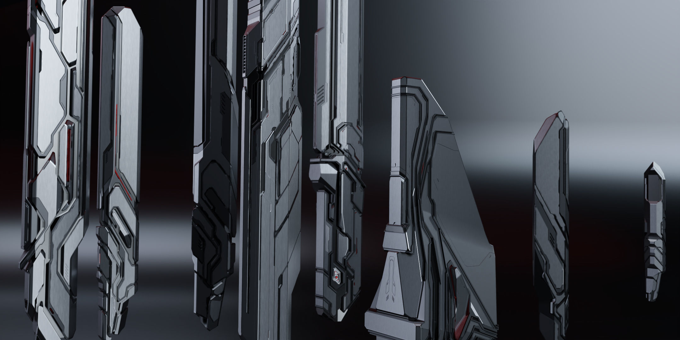 Epic Sci-Fi Hard Surface Sci Fi Buildings and Assets 3D Kit 3D model ...