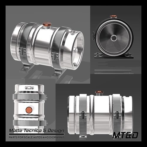 Beer keg fuel tank for hot rods scale autos and dioramas 3D model 3D