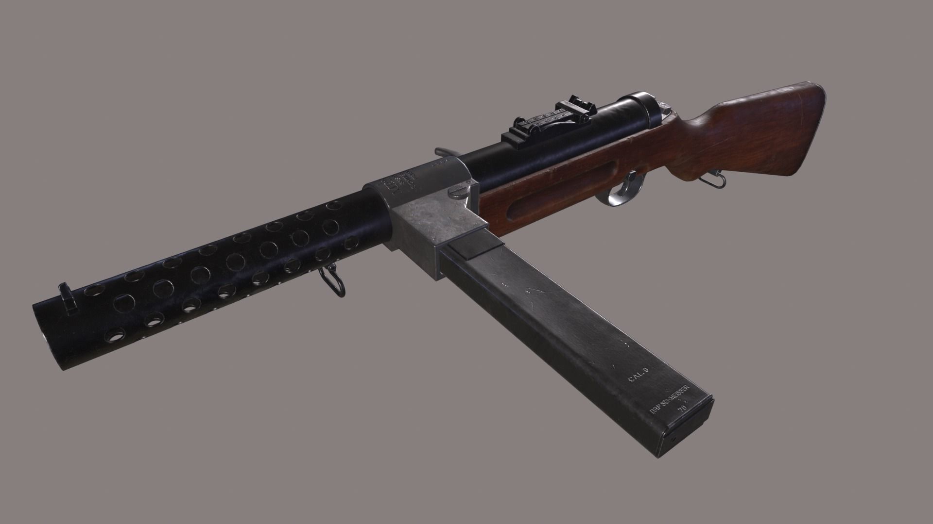 3D model WWII MP28 II VR / AR / low-poly | CGTrader