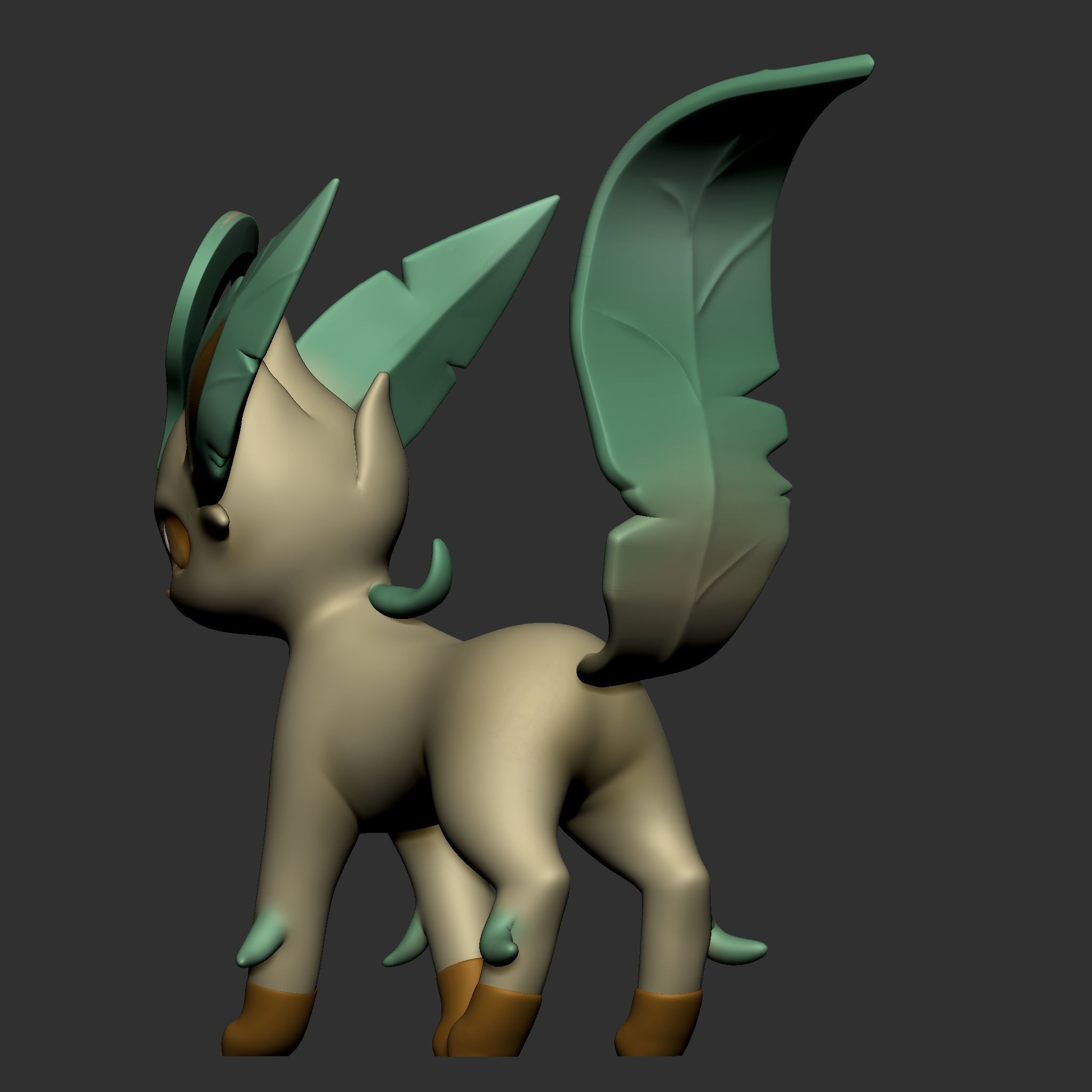 LEAFEON POKEMON 3D model 3D printable | CGTrader