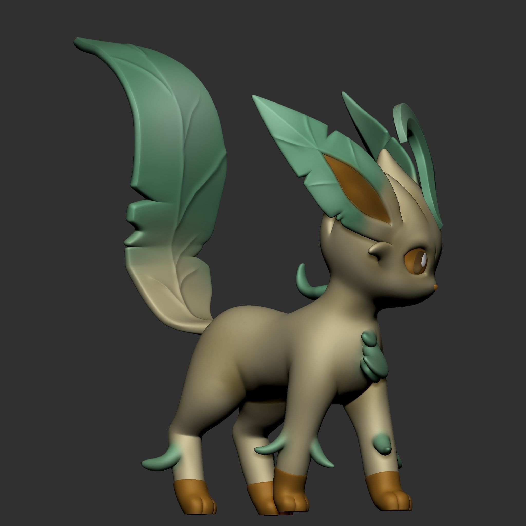 LEAFEON POKEMON 3D model 3D printable | CGTrader