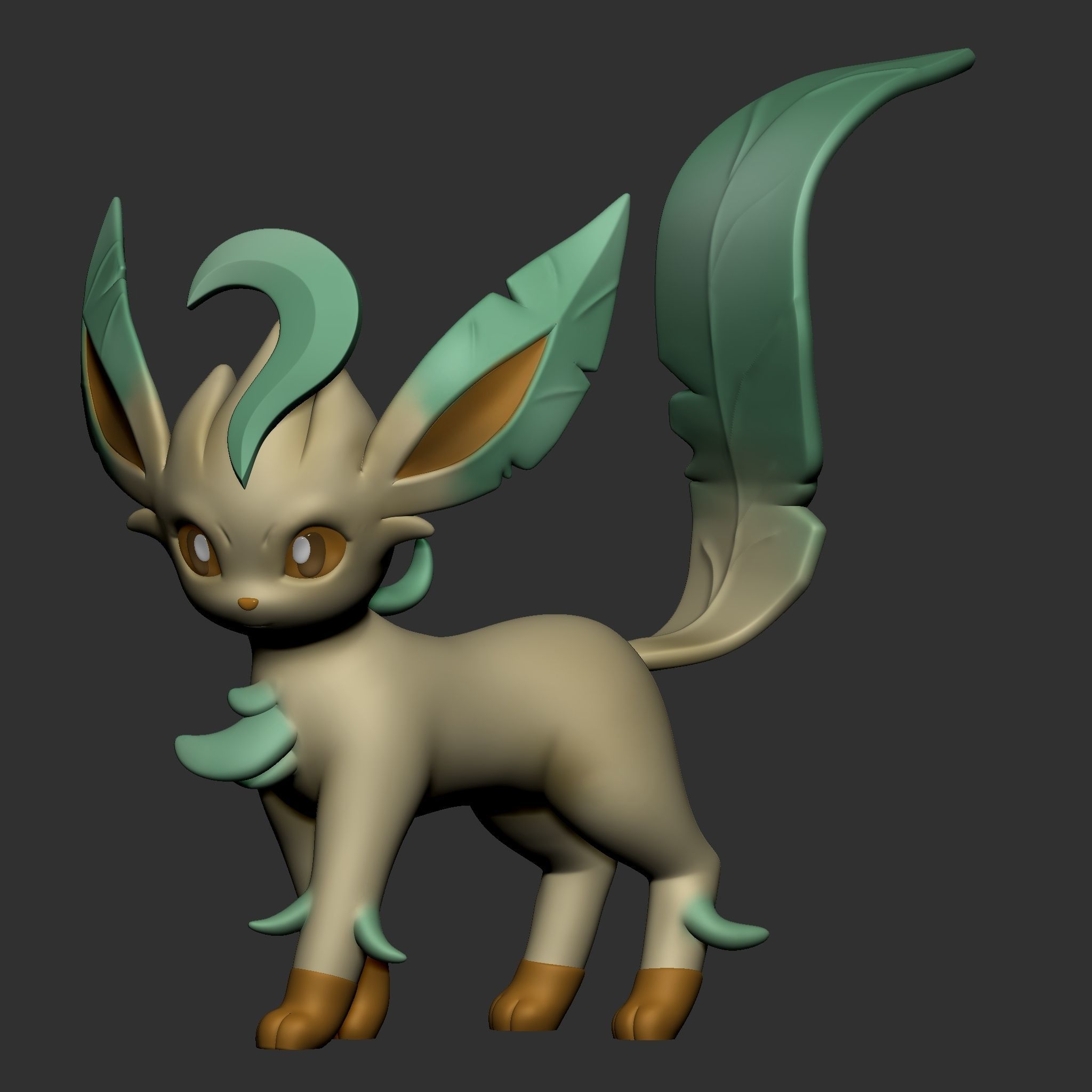 LEAFEON POKEMON 3D model 3D printable | CGTrader