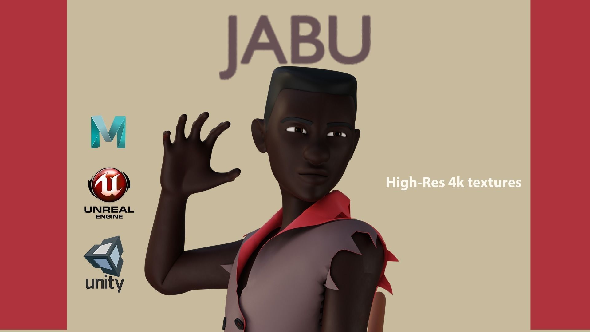 3D model JABU RIG MAYA VERSION VR / AR / low-poly | CGTrader