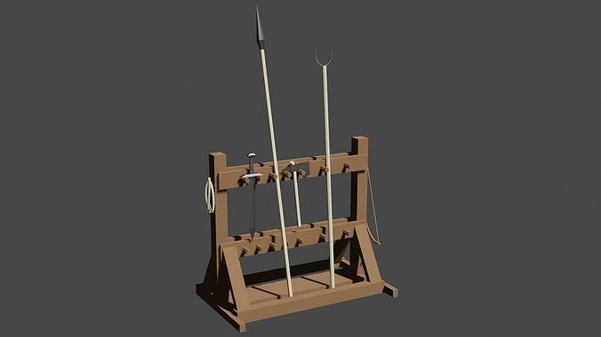 3D model Low Poly Weapon Rack VR / AR / low-poly | CGTrader