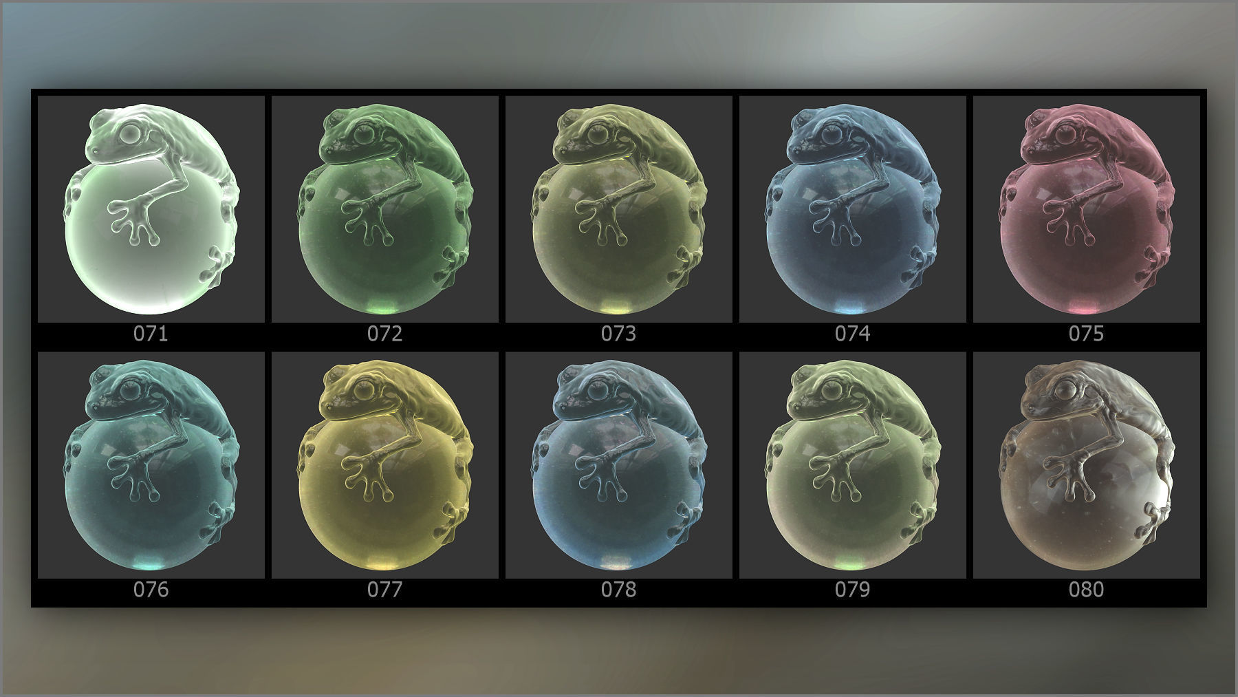 Matcaps Megapack 100 Colored Glass For ZBrush Texture CGTrader