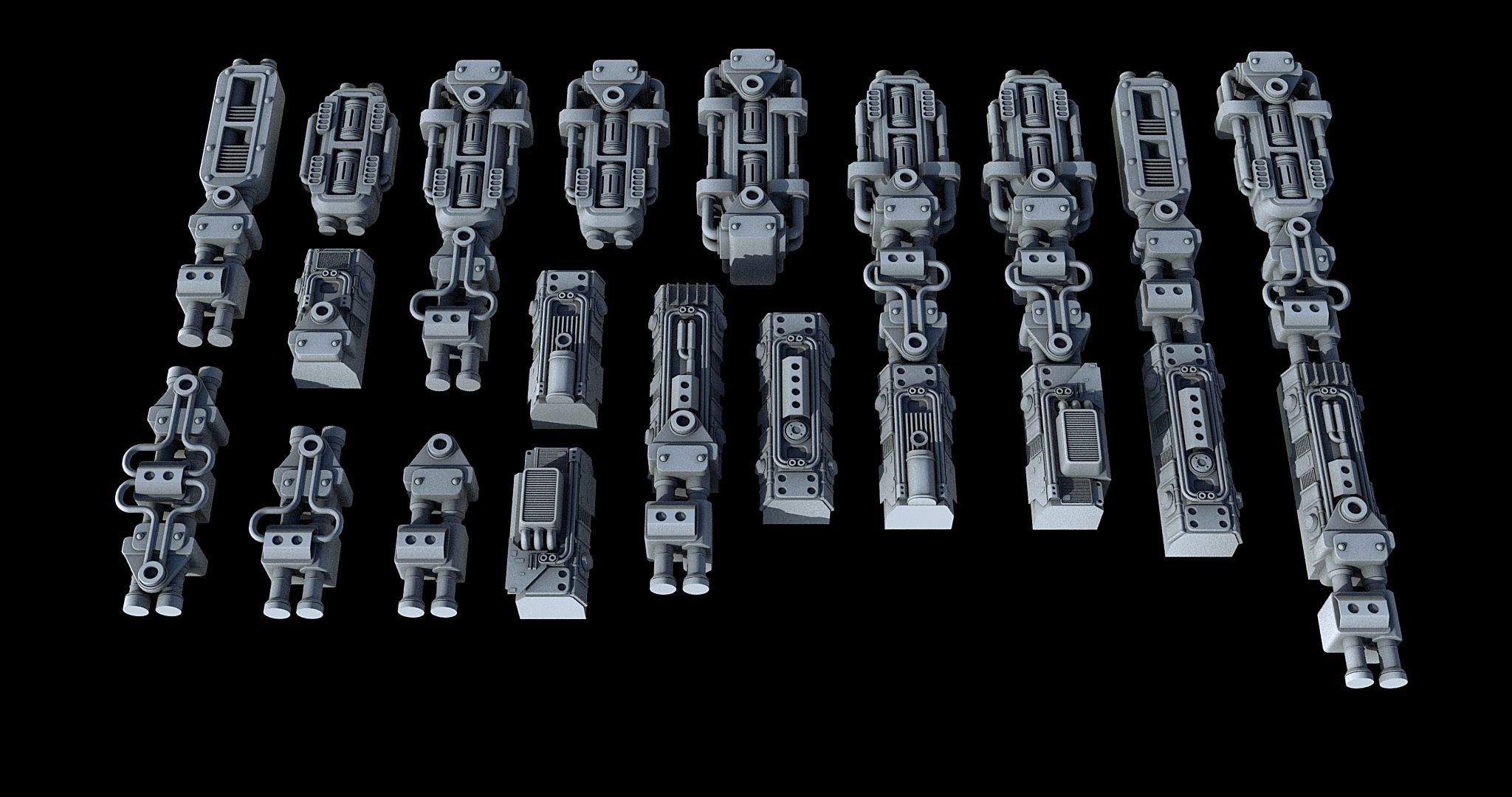 Sci-Fi KitBash and Props Pack Part three 3D model | CGTrader