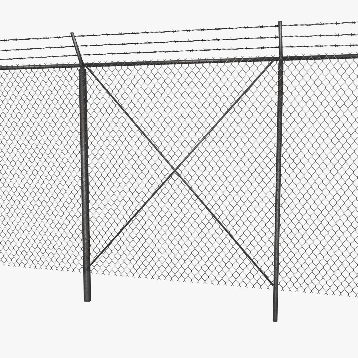 Chainlink Fence Modular free VR / AR / low-poly 3D model | CGTrader