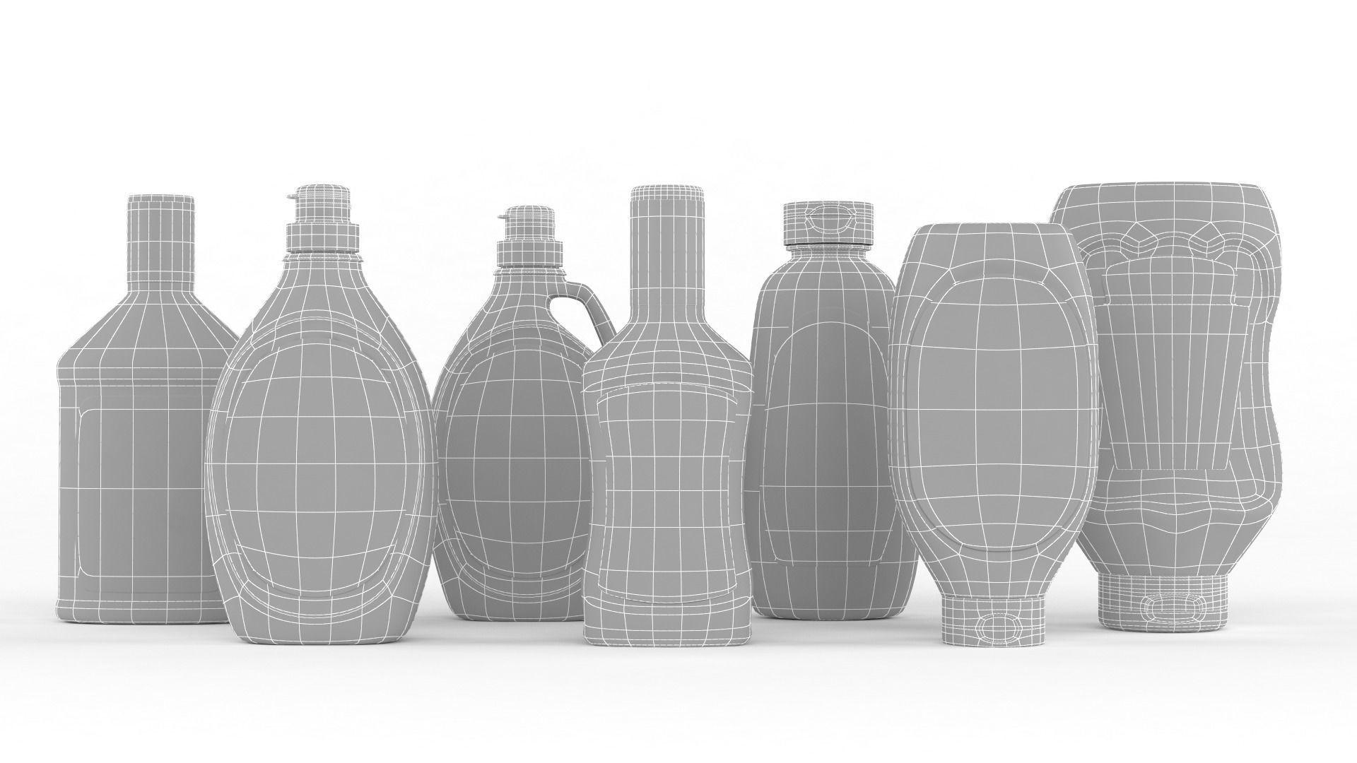 Plastic Bottle Collection 3D model CGTrader