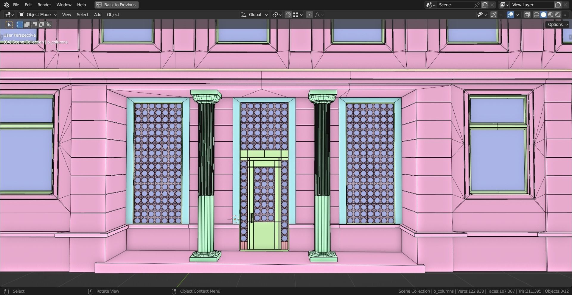 Visual Reference: 3D Model Eastern European Building 011 Vr Ar Low Poly