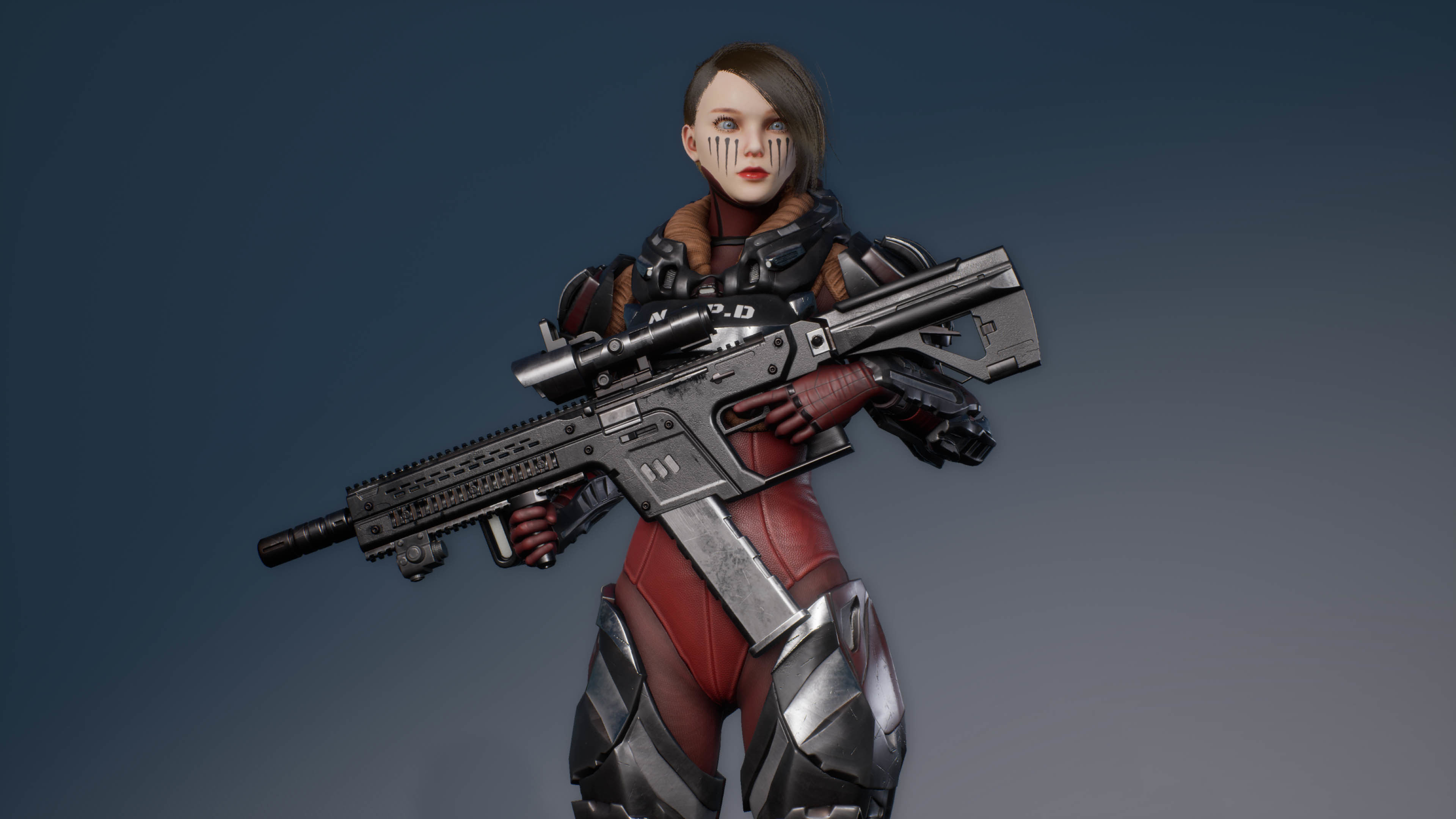 3D model SCI-FI girl Sophy VR / AR / low-poly | CGTrader