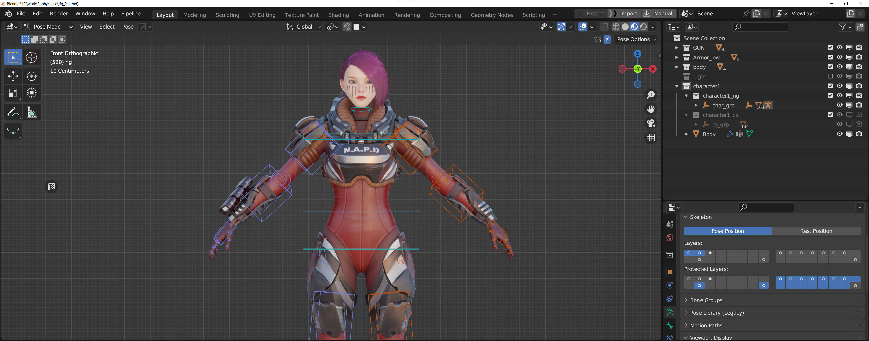 3D model SCI-FI girl Sophy VR / AR / low-poly | CGTrader