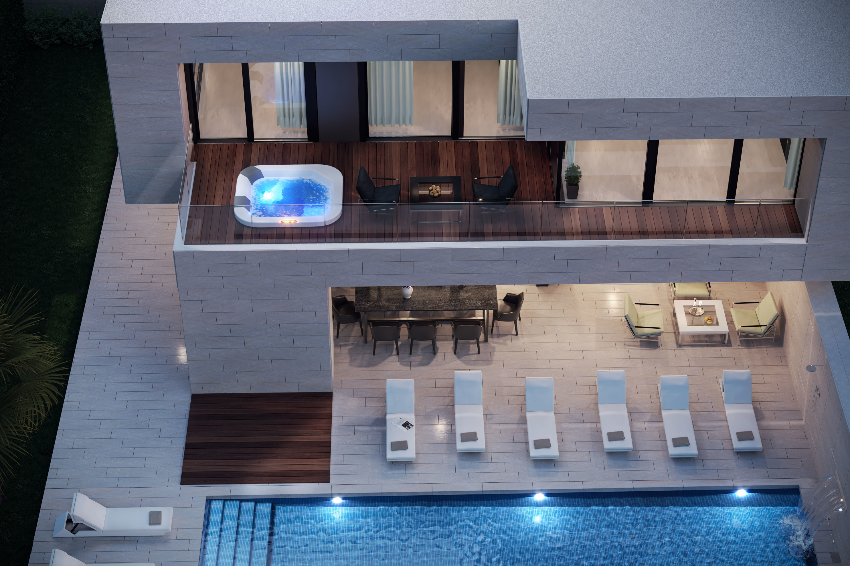 Jacuzzi bottle of champagne in ice bucket 3D model CGTrader