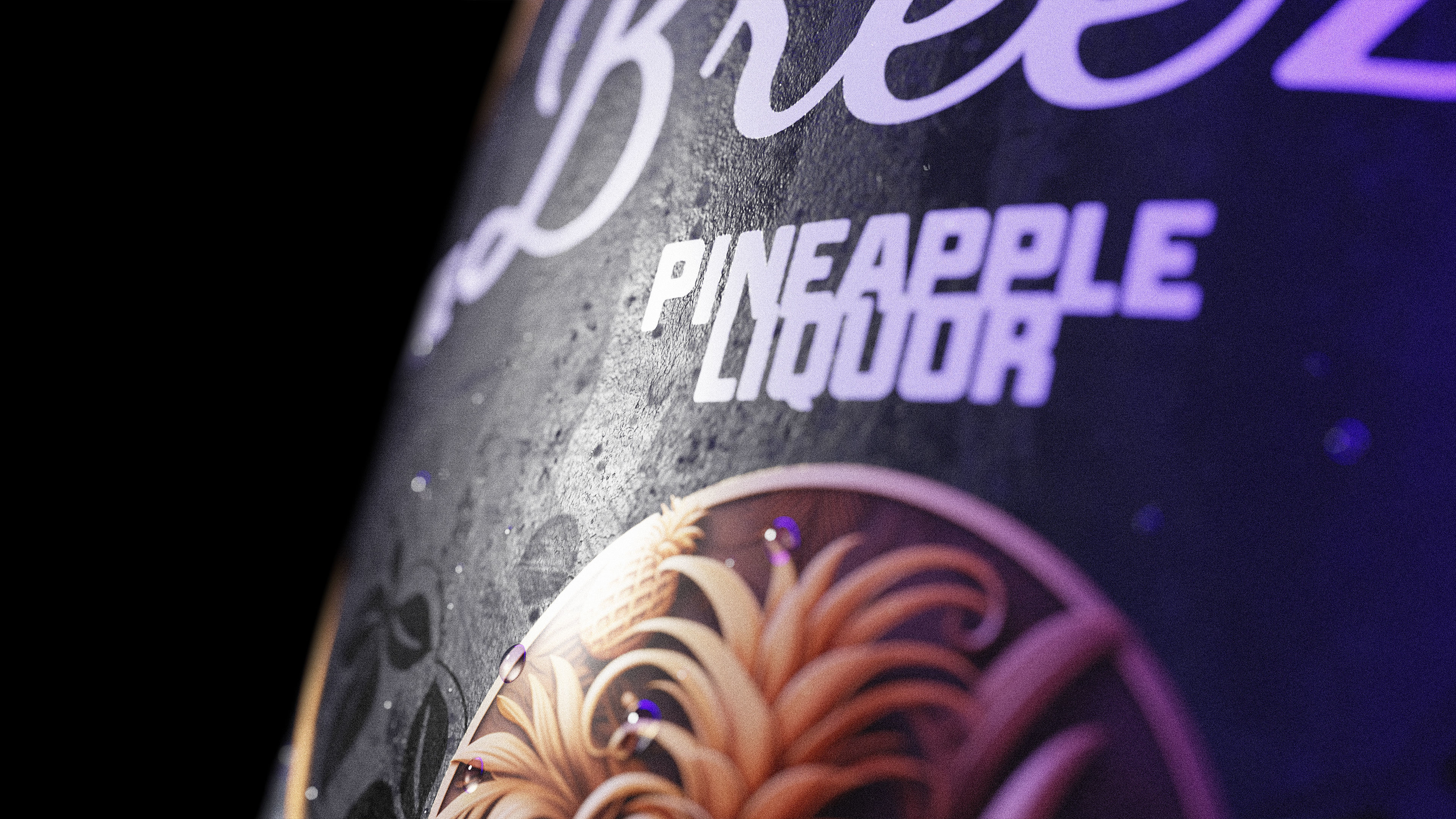 Island Breeze Pineapple Liquor Bottle 3D model CGTrader