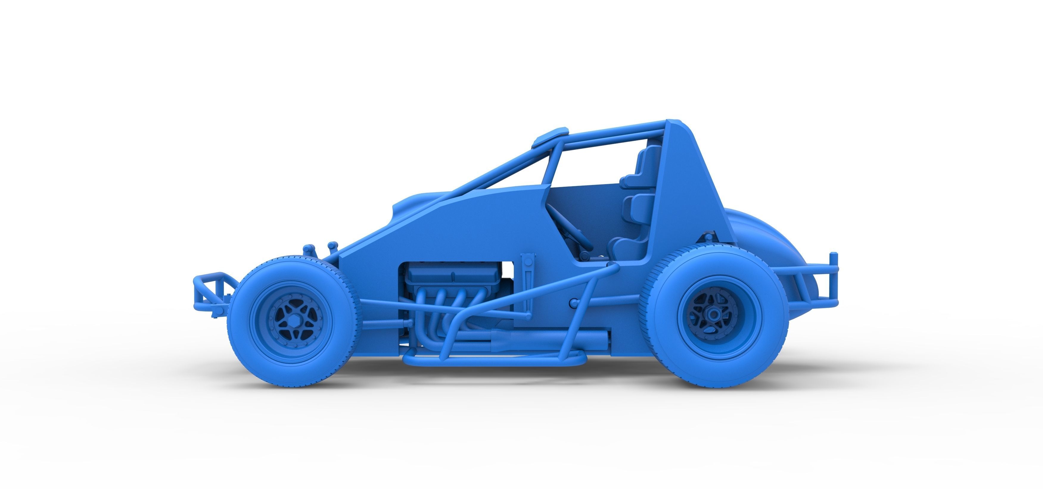 Spring Car Model Diecast Sprint car Scale 1 to 25 3D model 3D printable | CGTrader