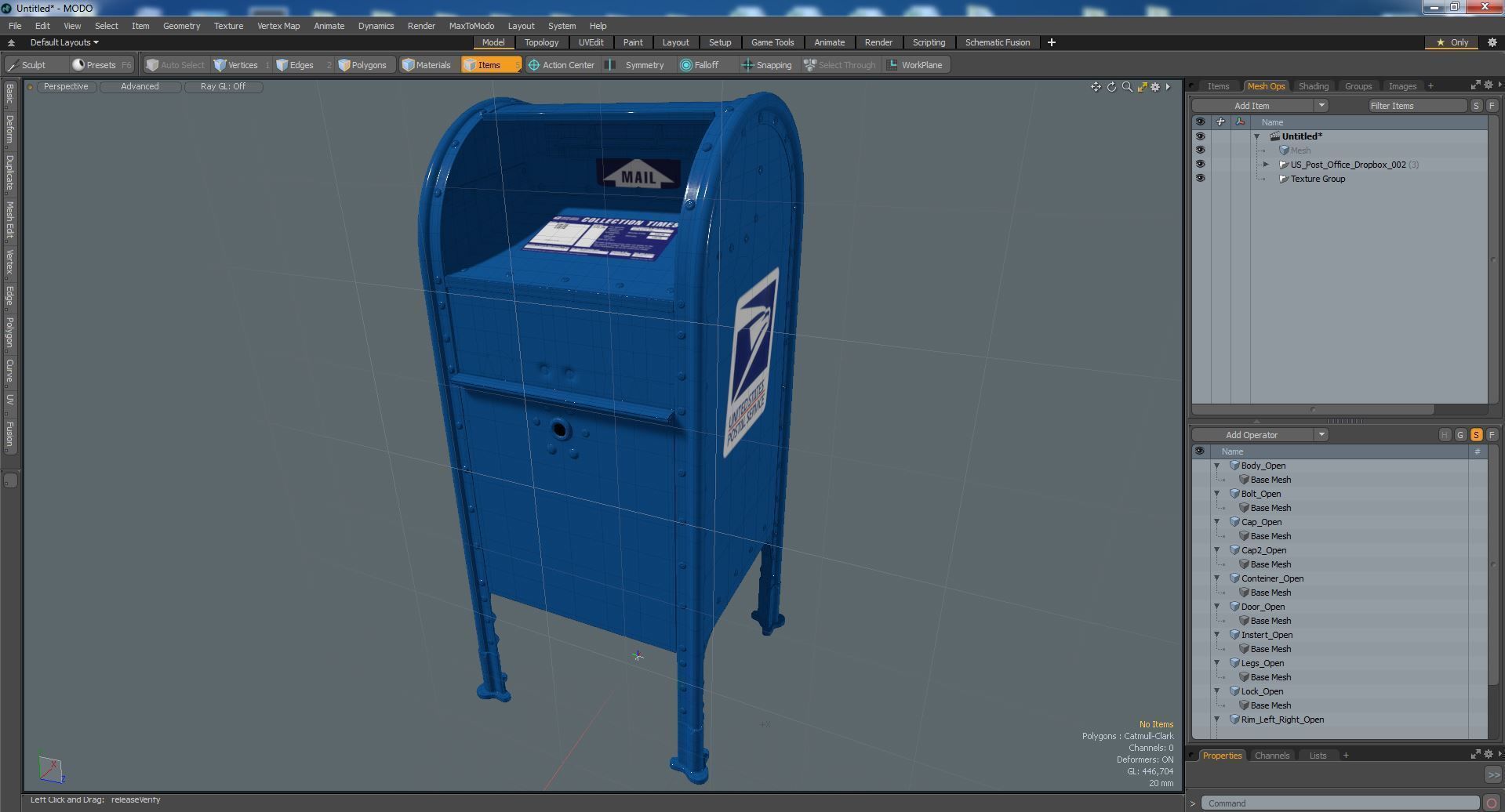 US Post Office dropbox 3D model CGTrader
