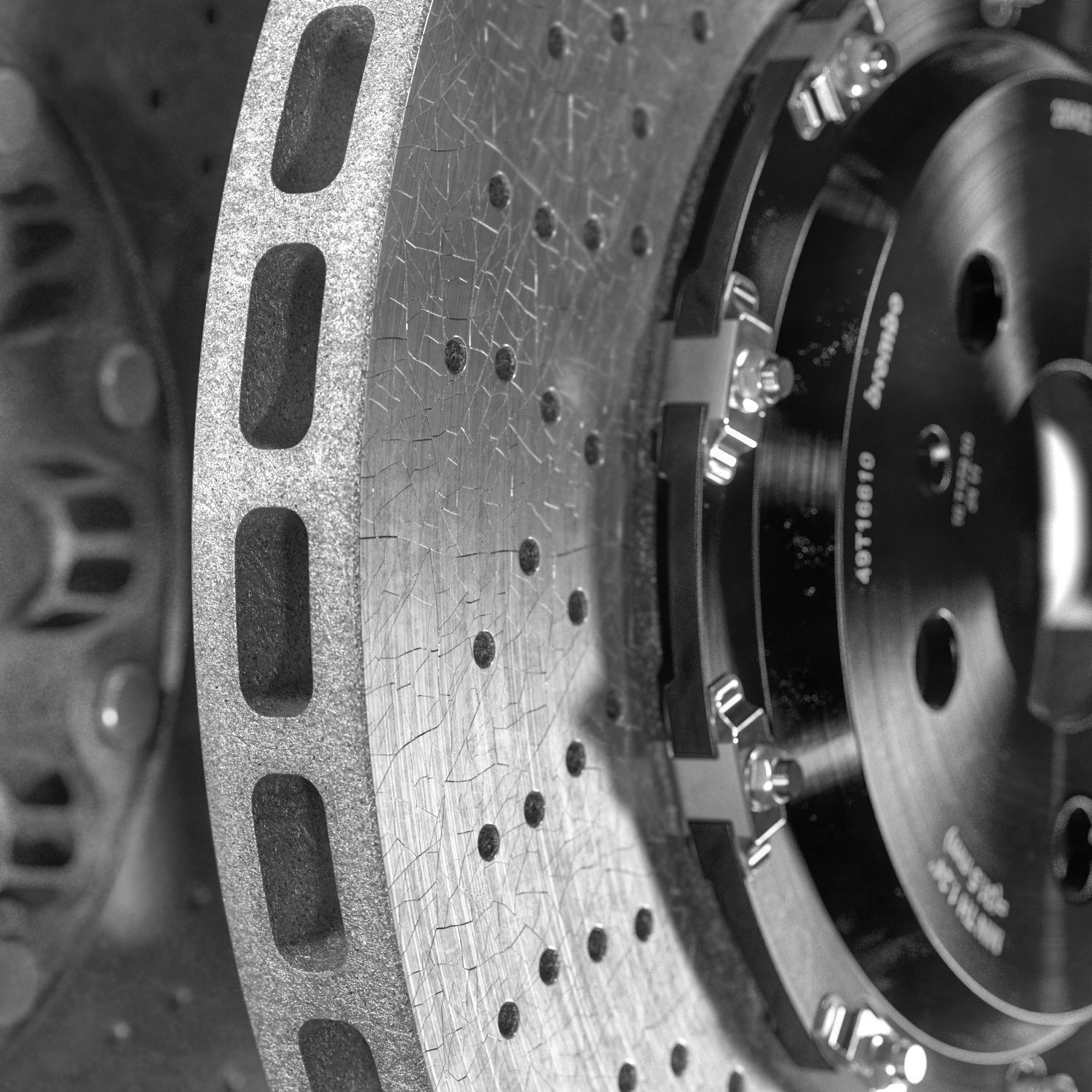 Ceramic Brakes with Cracks 3D model CGTrader