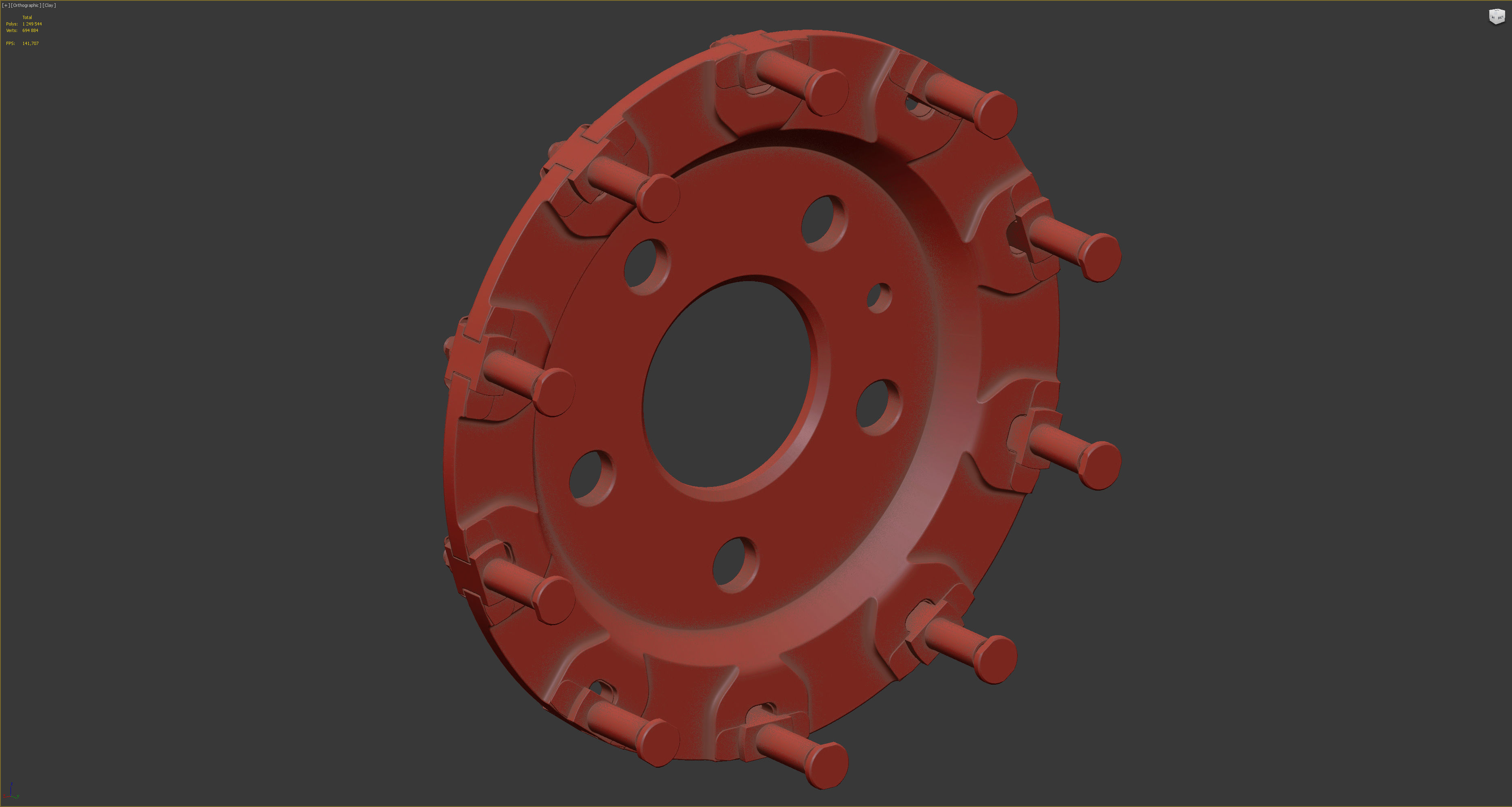 Ceramic Brakes with Cracks 3D model CGTrader