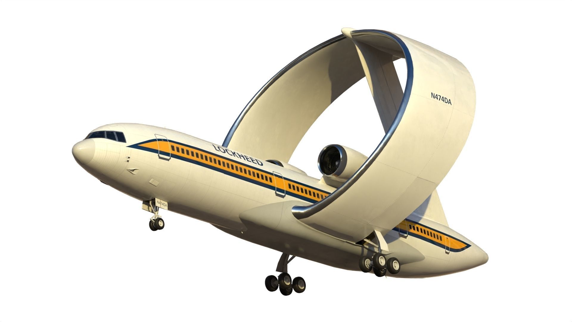 Lockheed Ring Wing airliner 3D model CGTrader