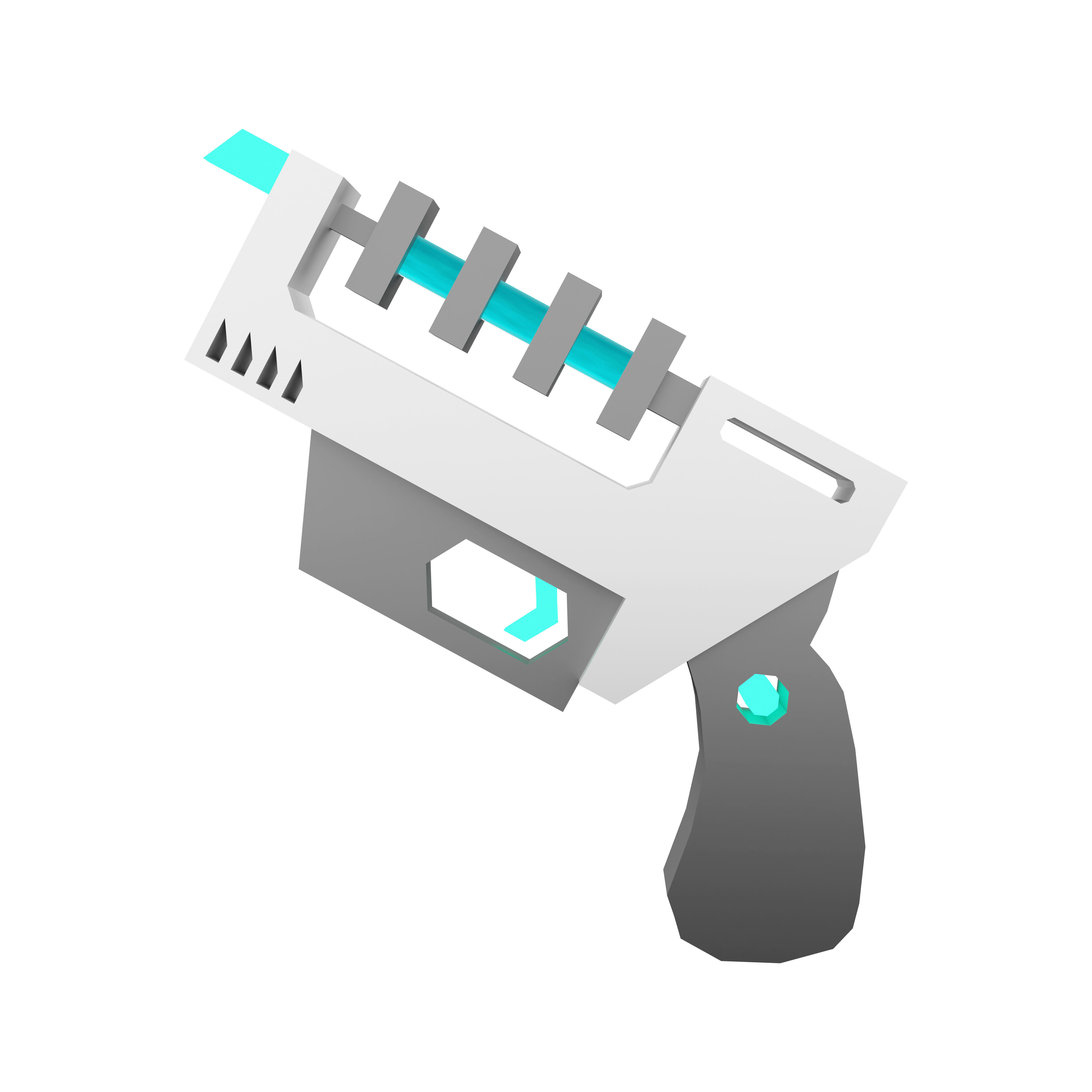3d laser gun of the future low poly icon 3D model | CGTrader