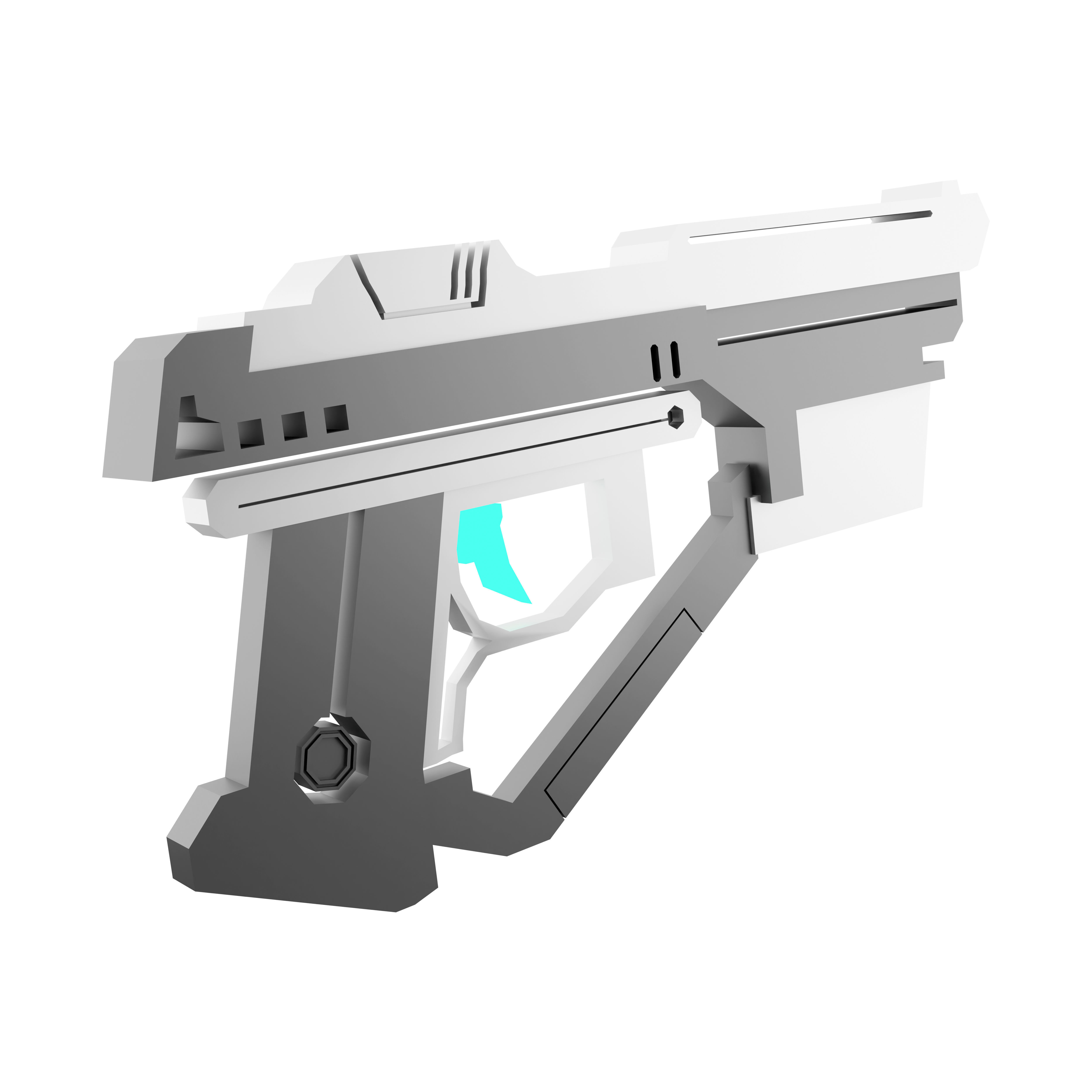 3d space gun from astronomy collection low poly icon 3D model | CGTrader