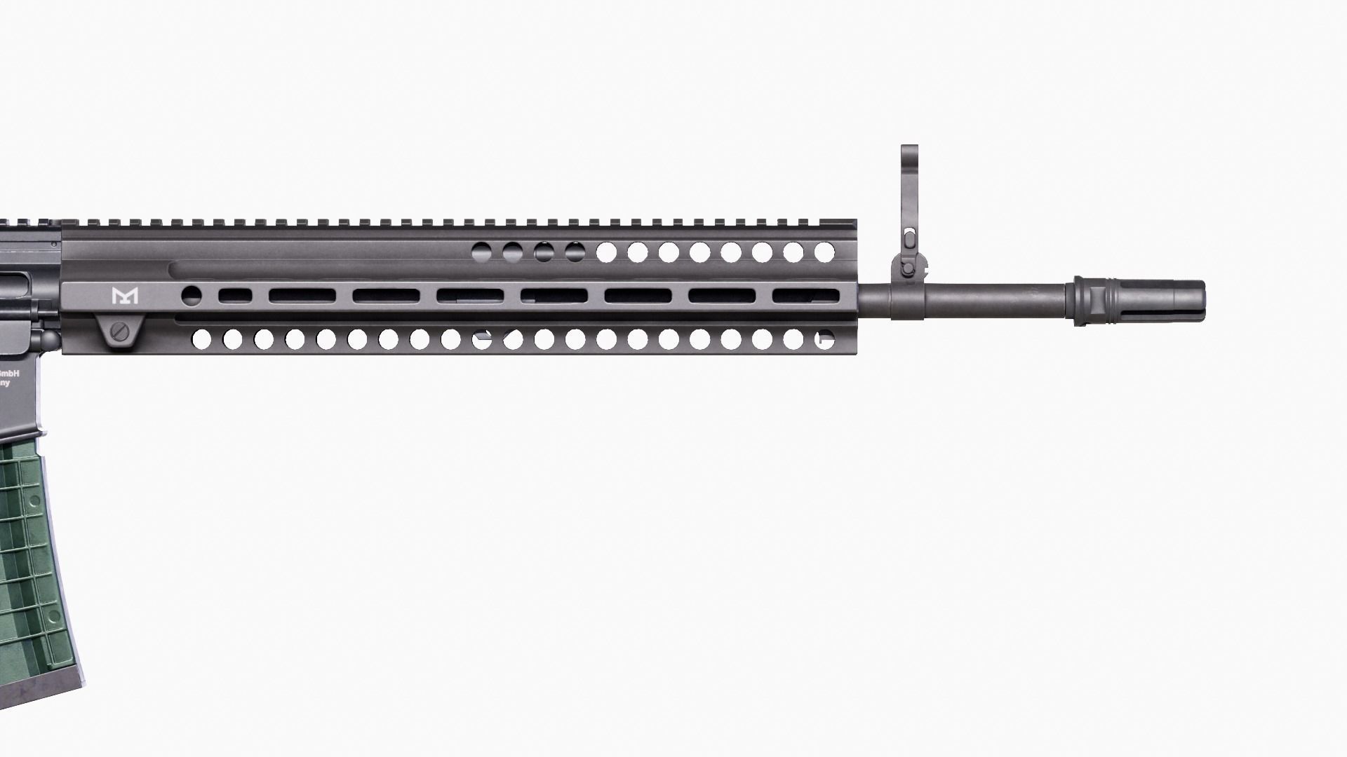 3D model HK416A5 20 Inch Barrel CRUX Handguard VR / AR / lowpoly