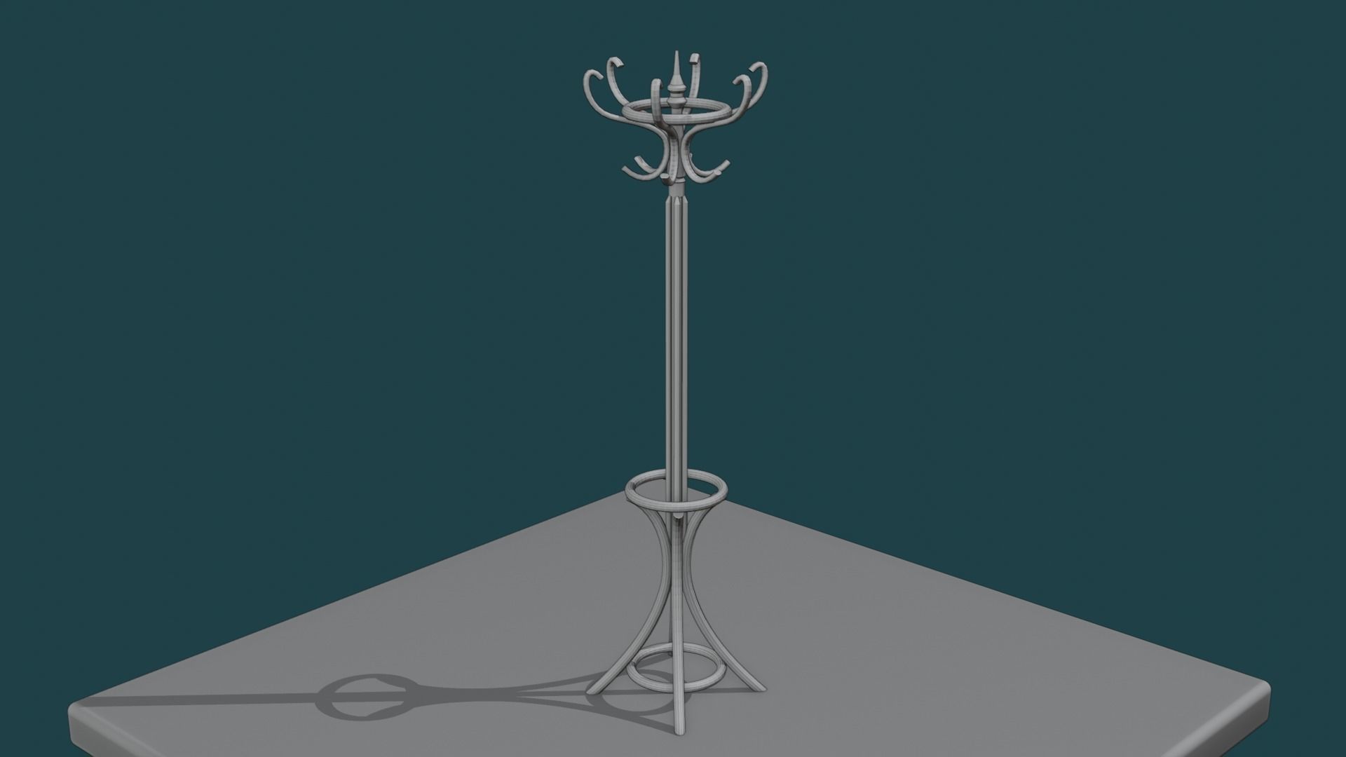 Wooden Clothes Rack 3D model 3D printable | CGTrader