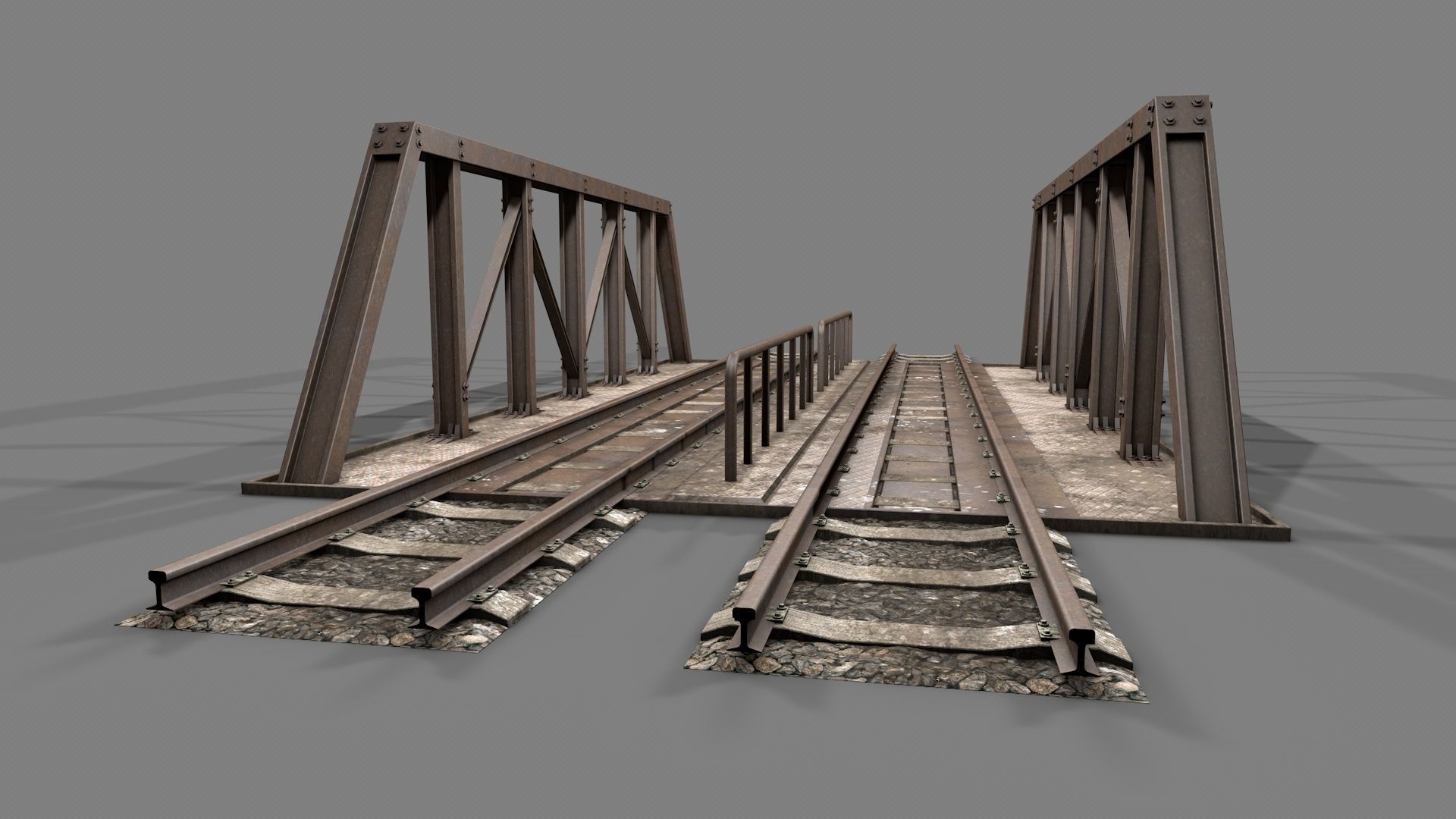 Modular Railway Track PRO Collection 3D model | CGTrader