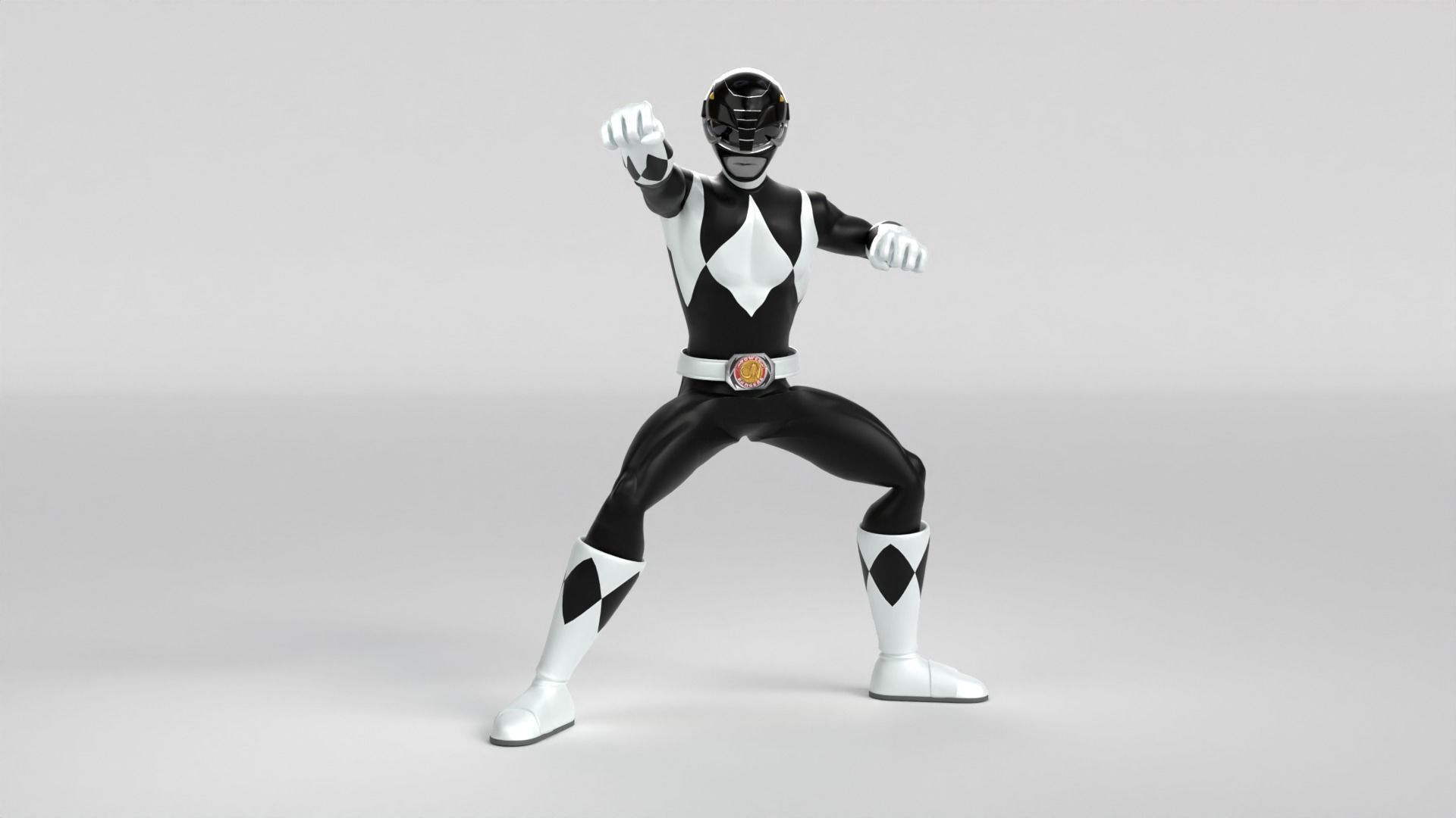 Black Ranger 3D Model 3D model rigged | CGTrader