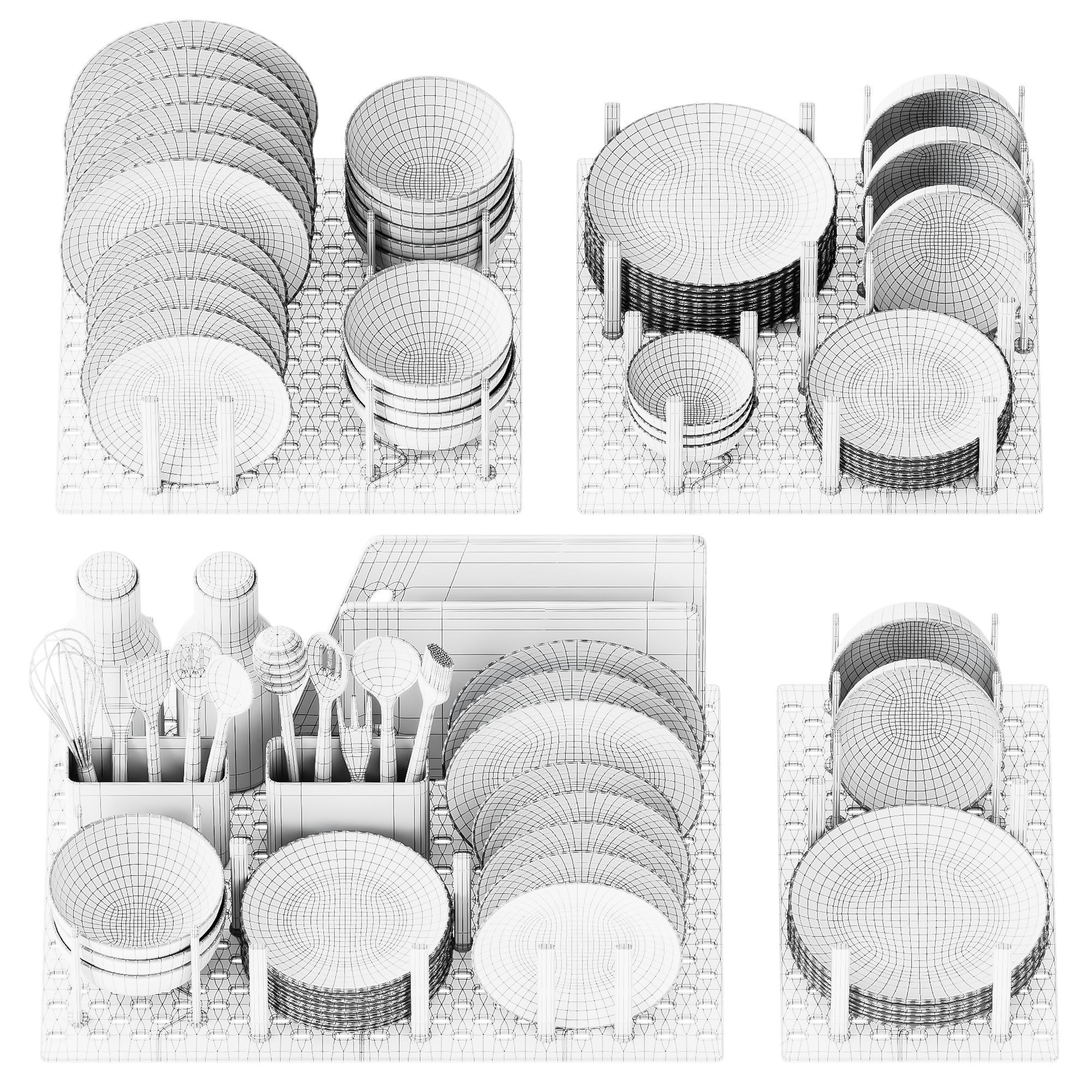 Ikea Uppdatera Pegboard Drawer Organizer 3D model CGTrader