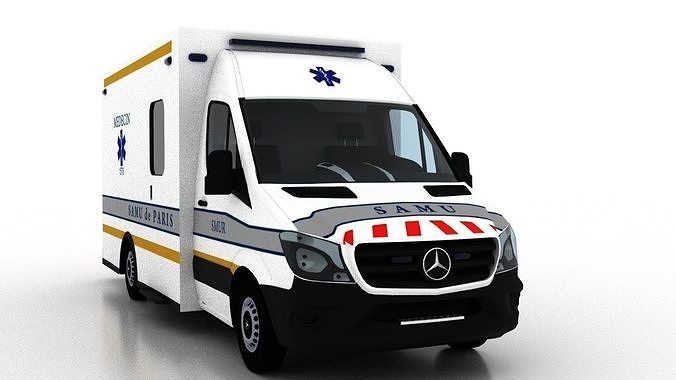 Mercedes Benz Sprinter 2015 Truck France Ambulance 3D Model | CGTrader