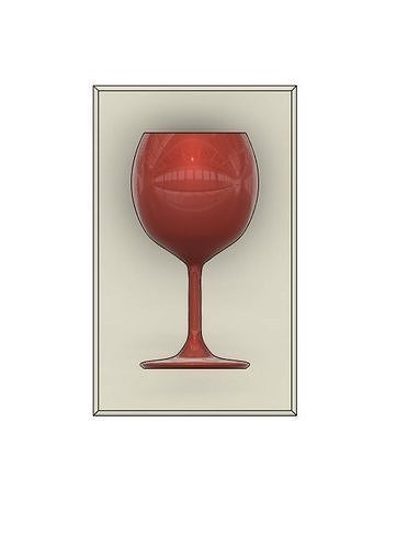 Wall Art Wine Glass 3D model 3D printable | CGTrader